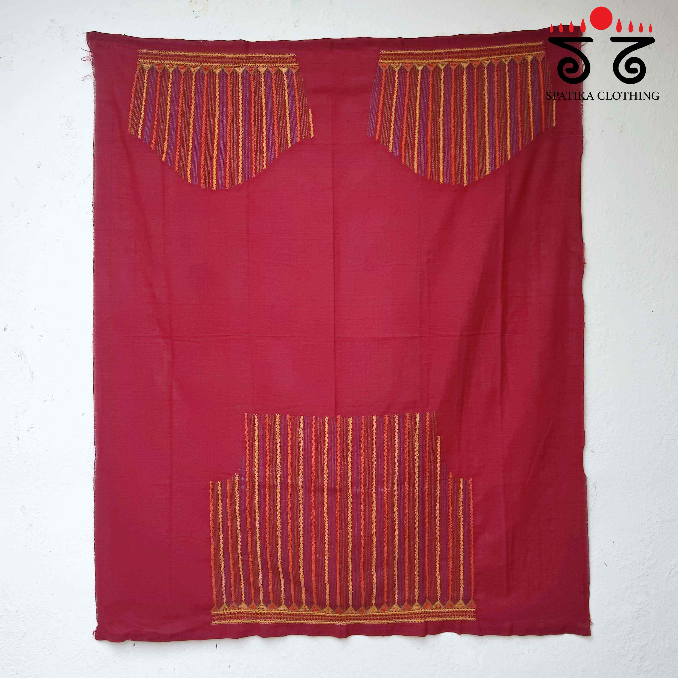 Banjara Hand - Embroidered Blouse Fabric