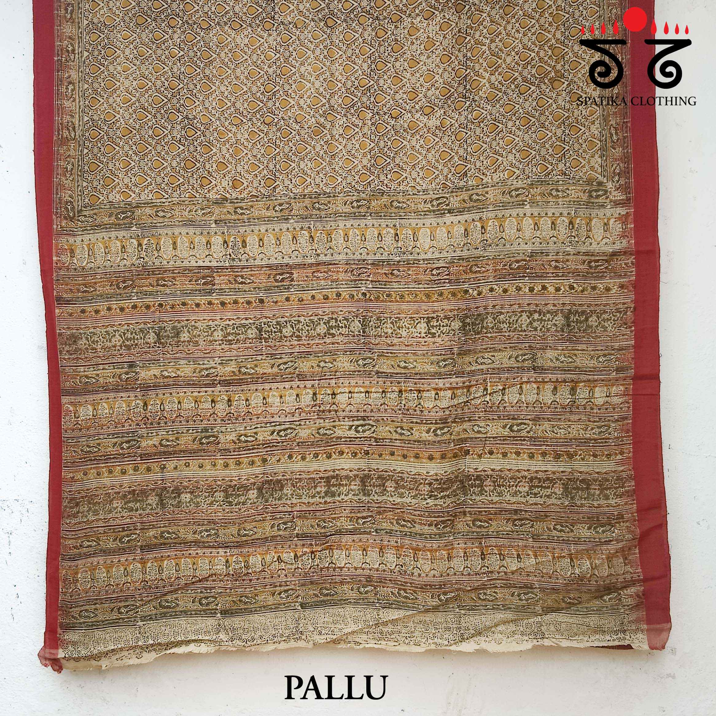 Kalamkari on Ponduru Handspun Cotton Saree