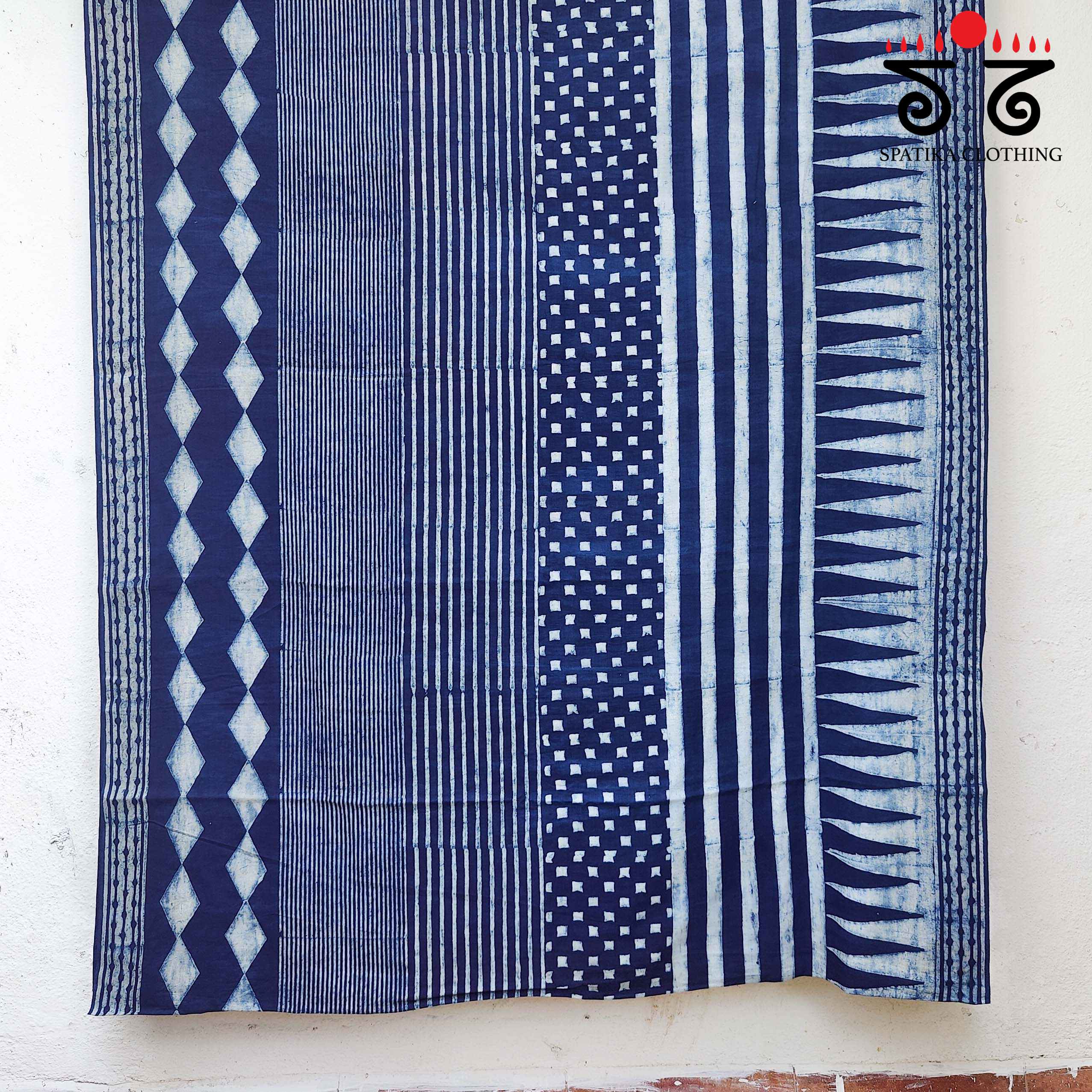 Akola Handblock Print on Chanderi Silk cotton Saree