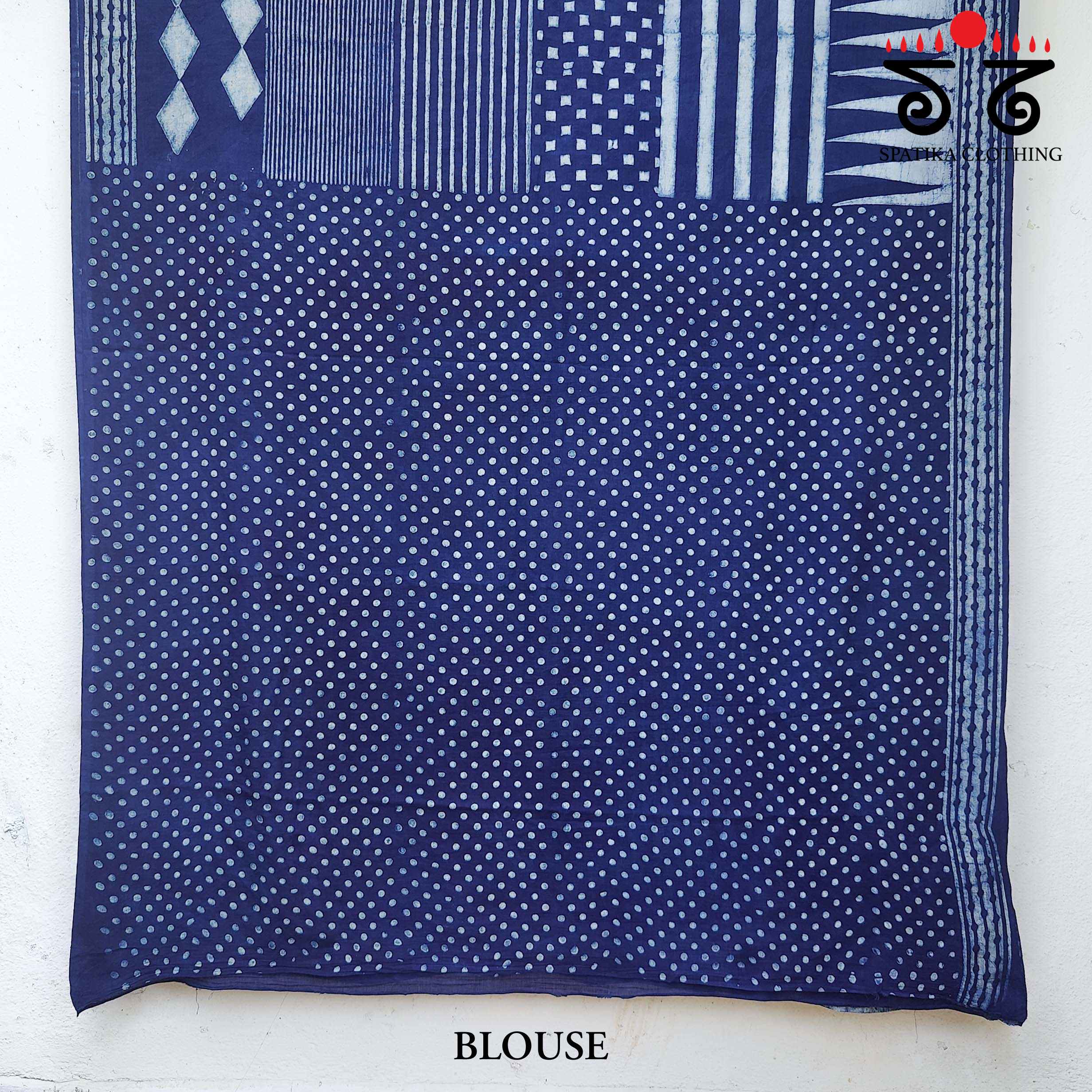 Akola Handblock Print on Chanderi Silk cotton Saree