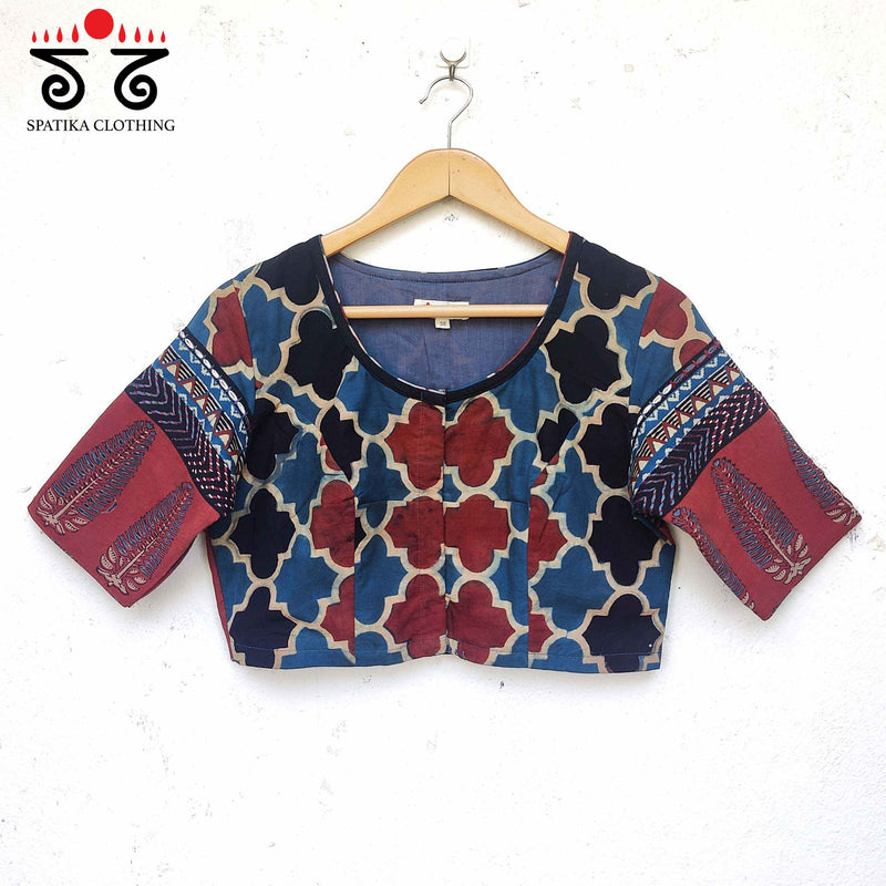 Ajrak Hand Embroidered Blouse - New!