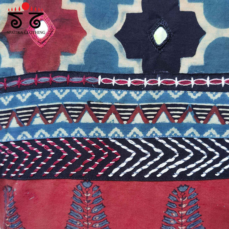 Ajrak Hand Embroidered Blouse - New!