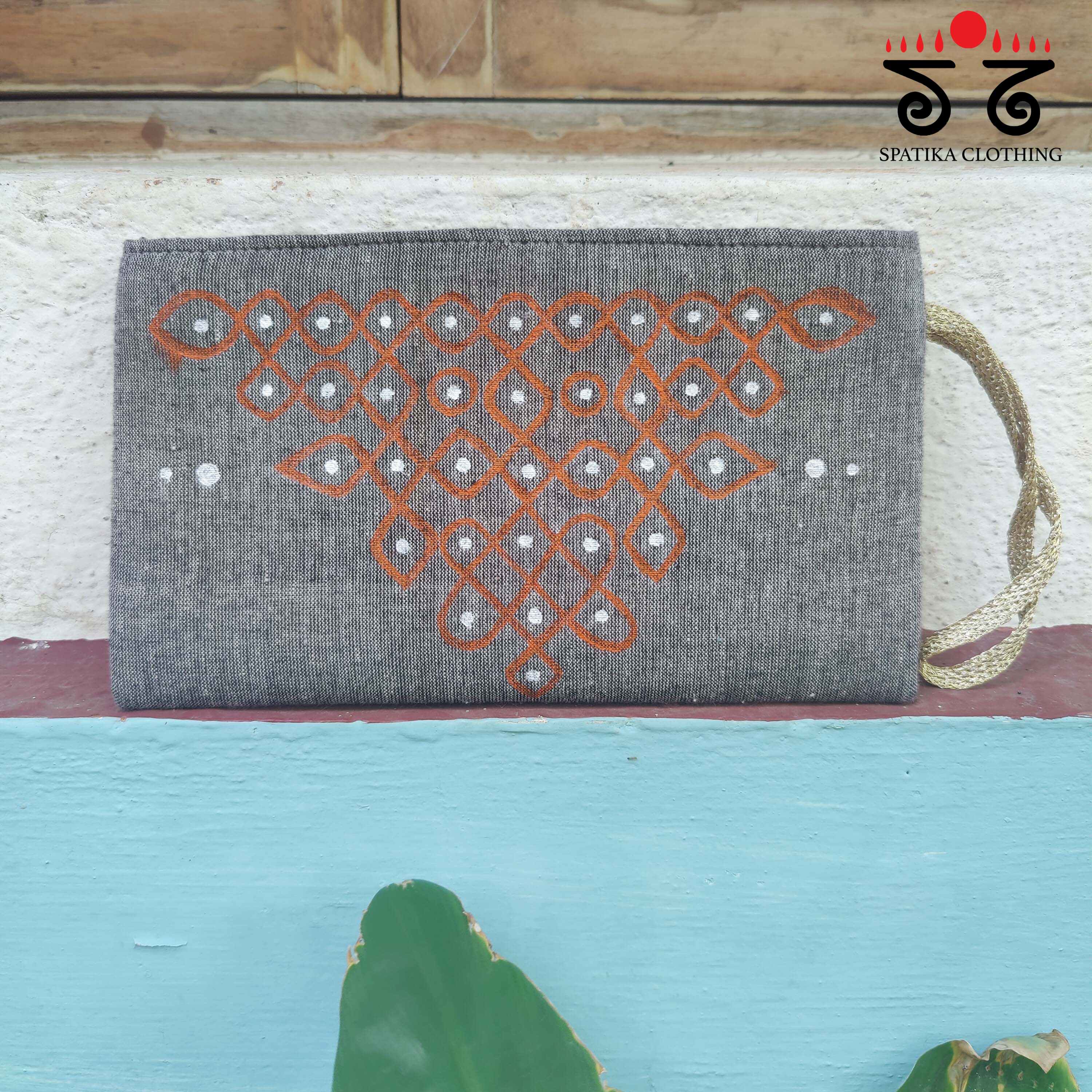 Kolam Hand Painted Purse - New!