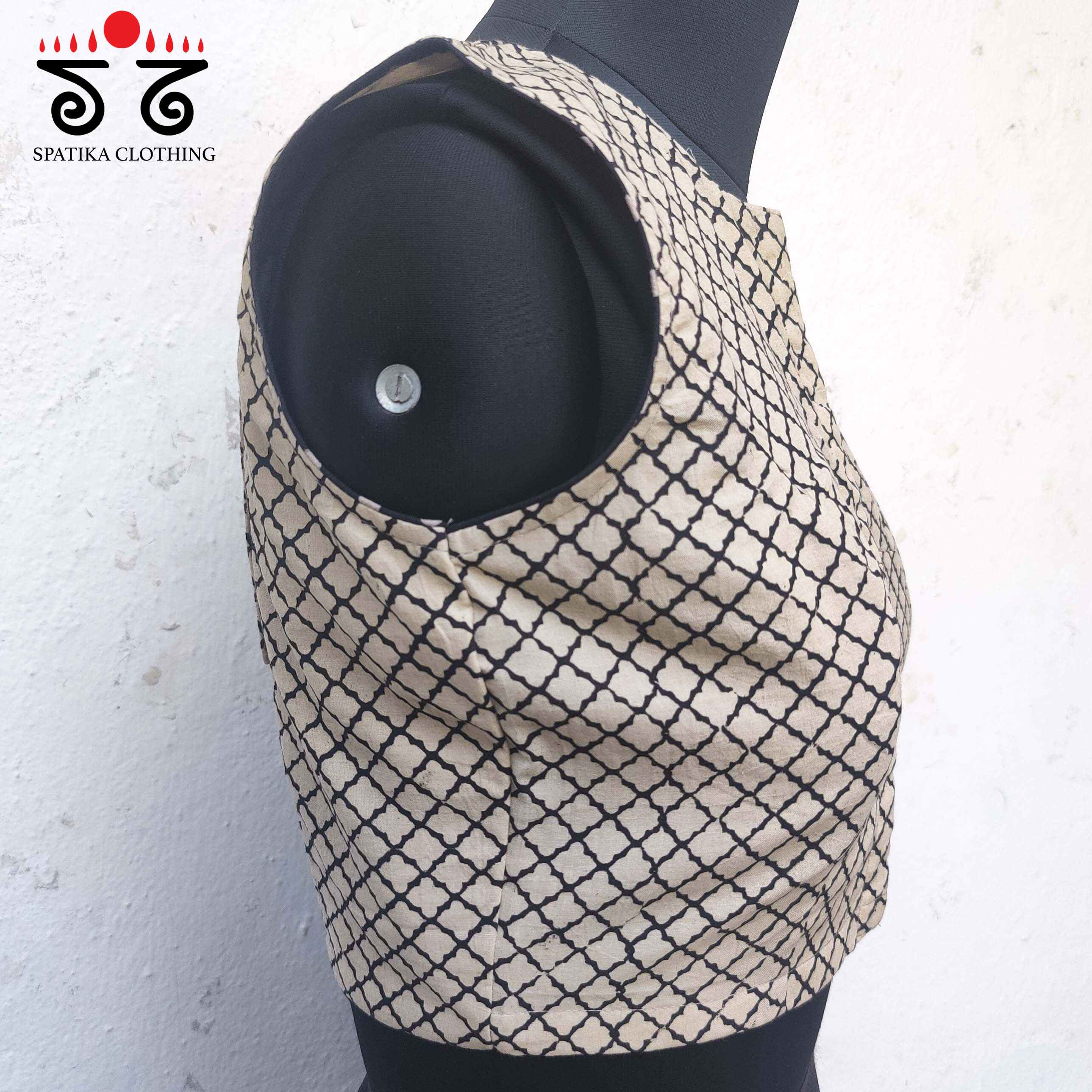 Ajrak Hand Embroidered Blouse - Sleeveless!