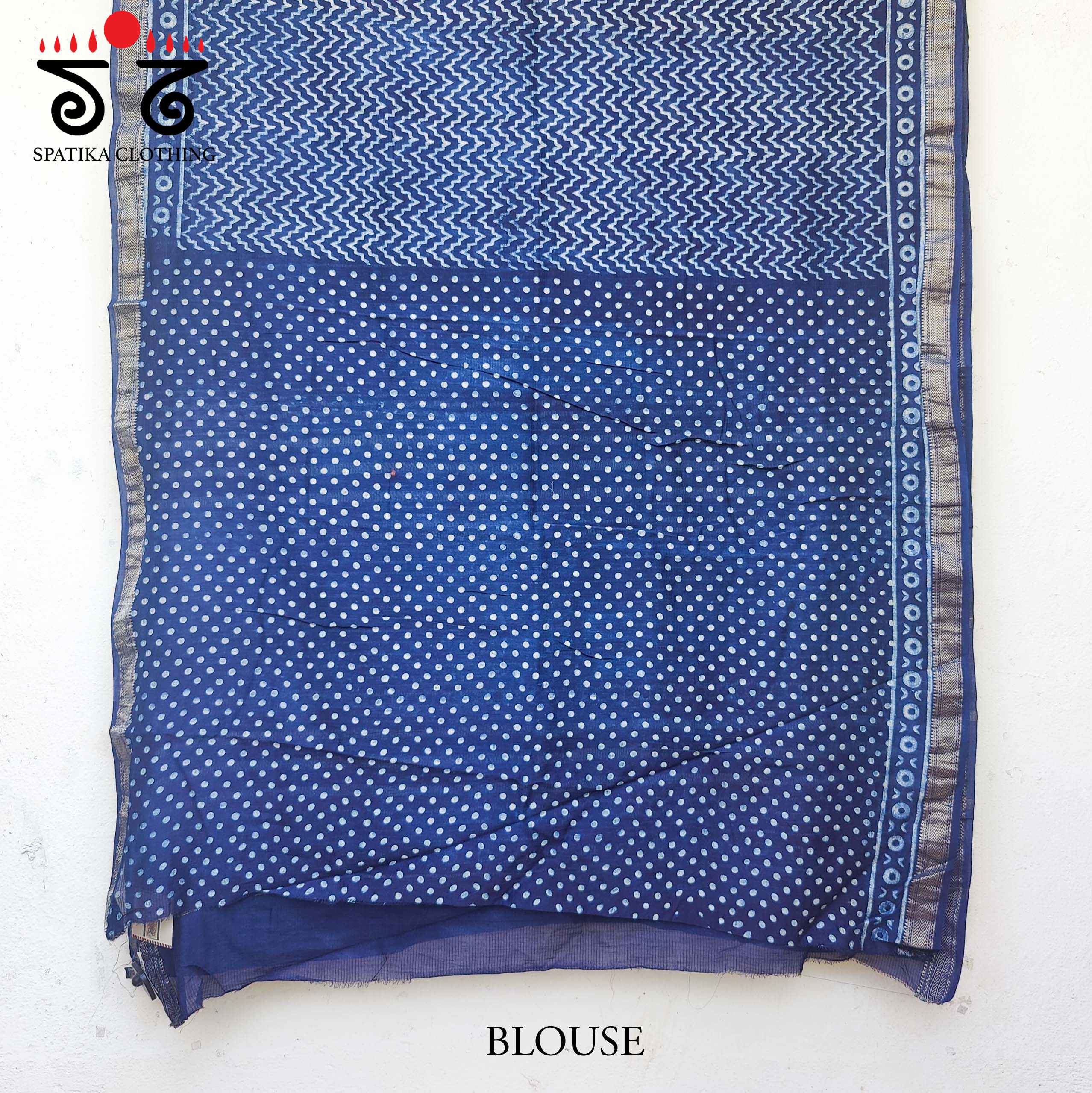 Handblock Prined Maheshwari Cotton Saree