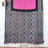 Ajrak - Bandhani Mulmul Cotton Saree