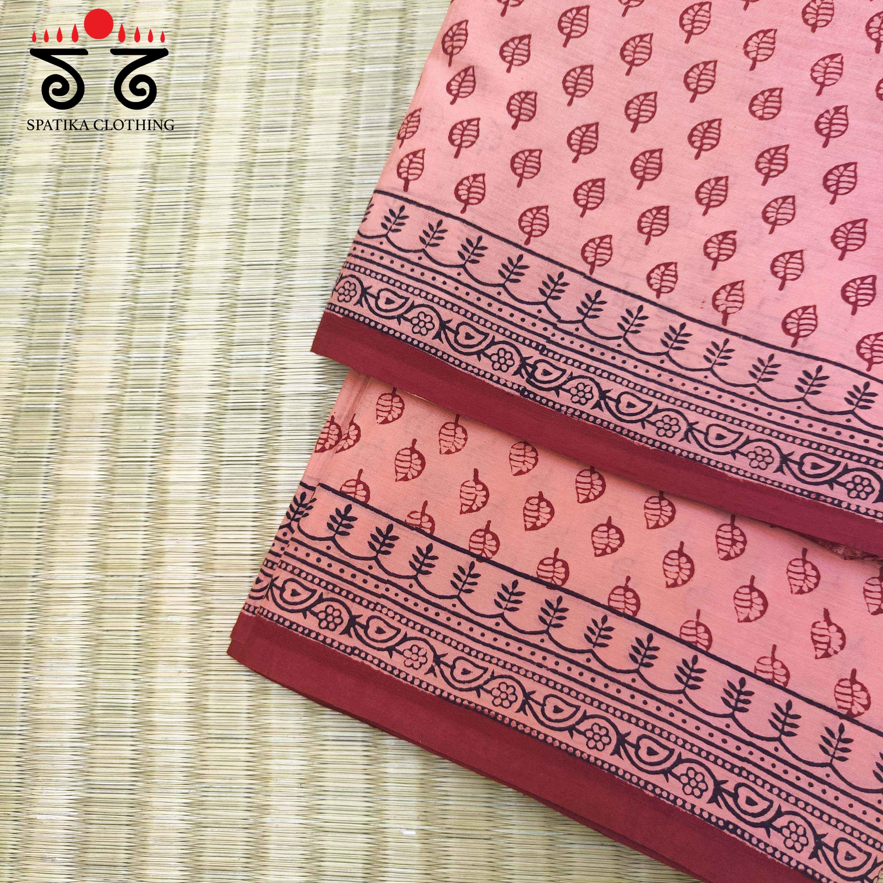 Handblock Printed Cotton Saree