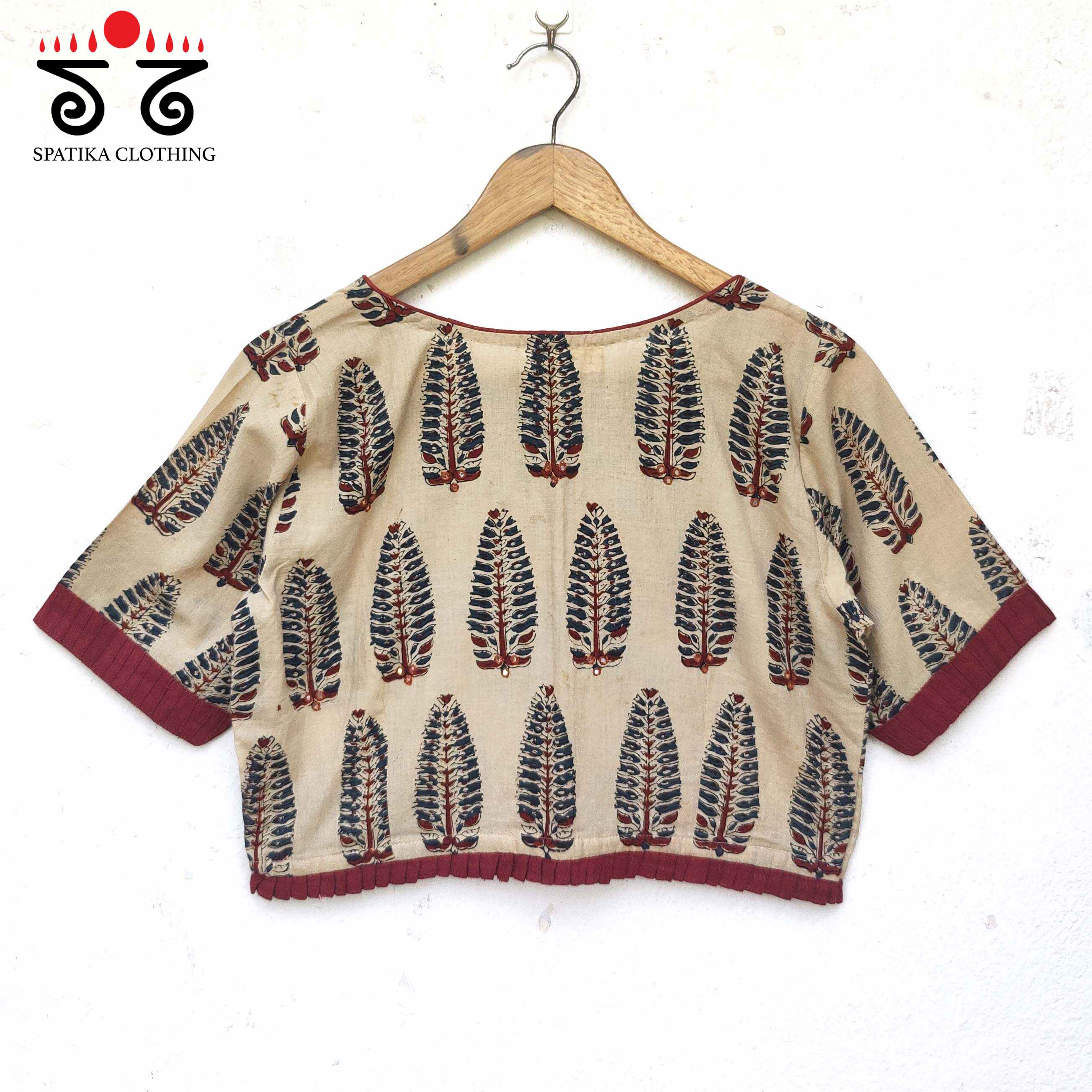 Ajrak Side Open Blouse