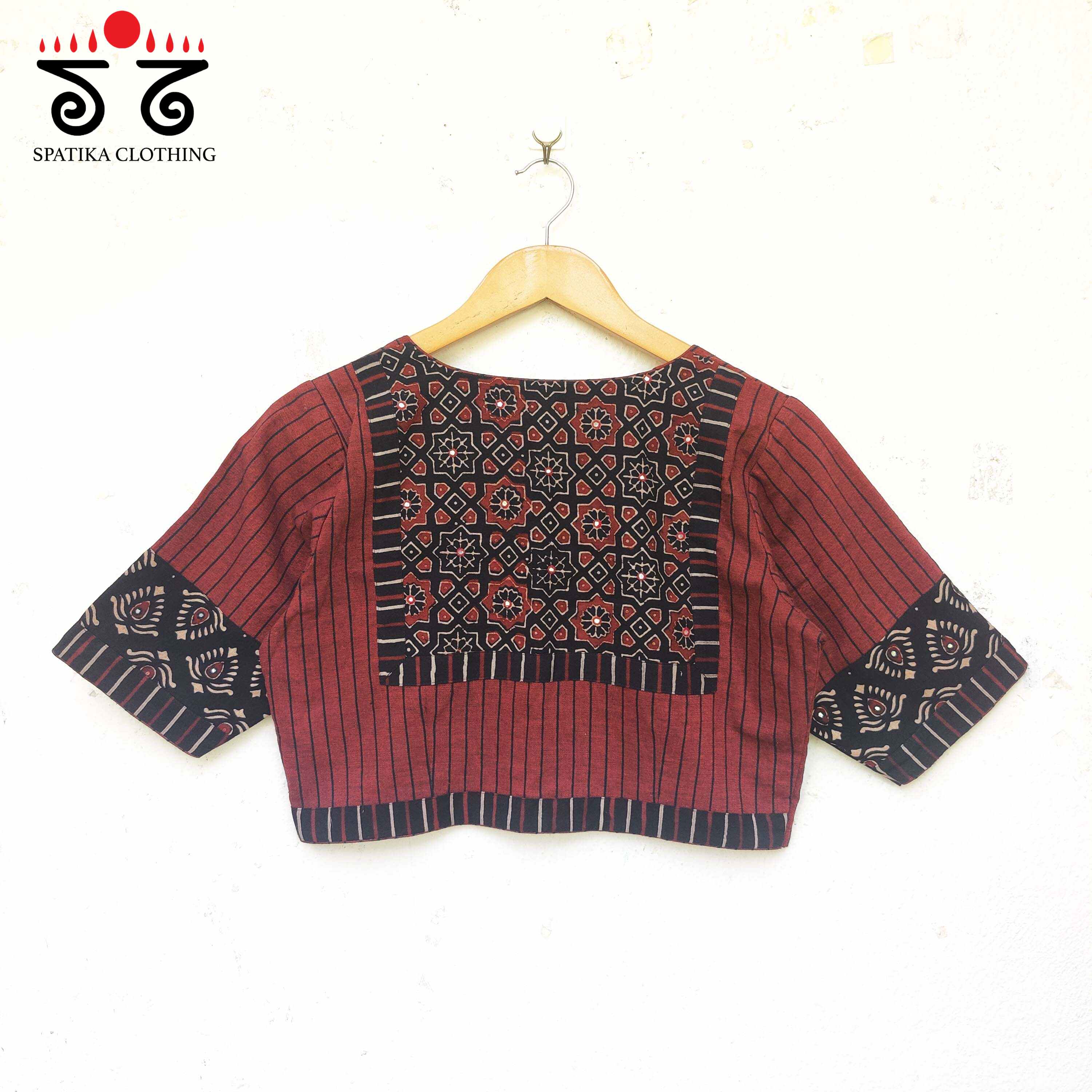 Ajrak Mirror Work Blouse New!