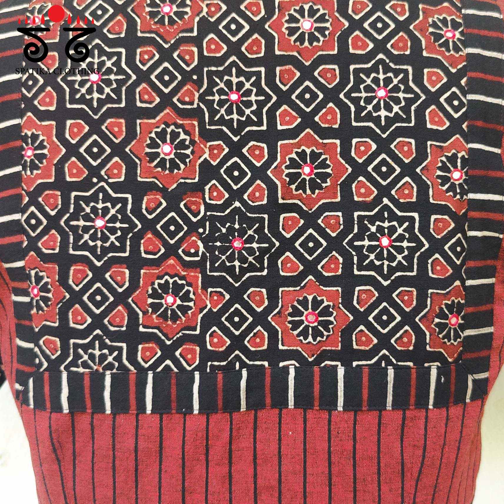 Ajrak Mirror Work Blouse New!
