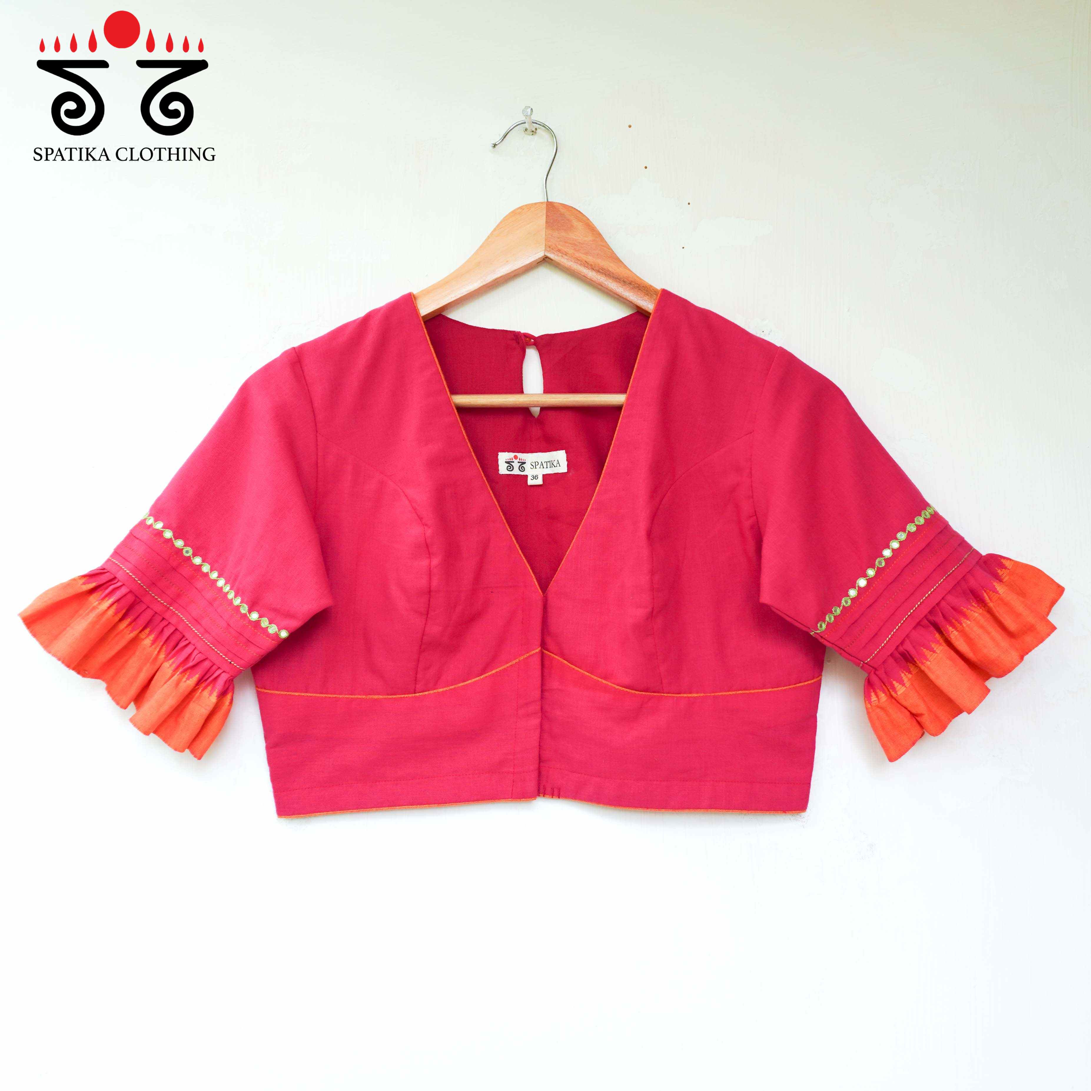 Frilled Mirror- Handcrafted Blouse