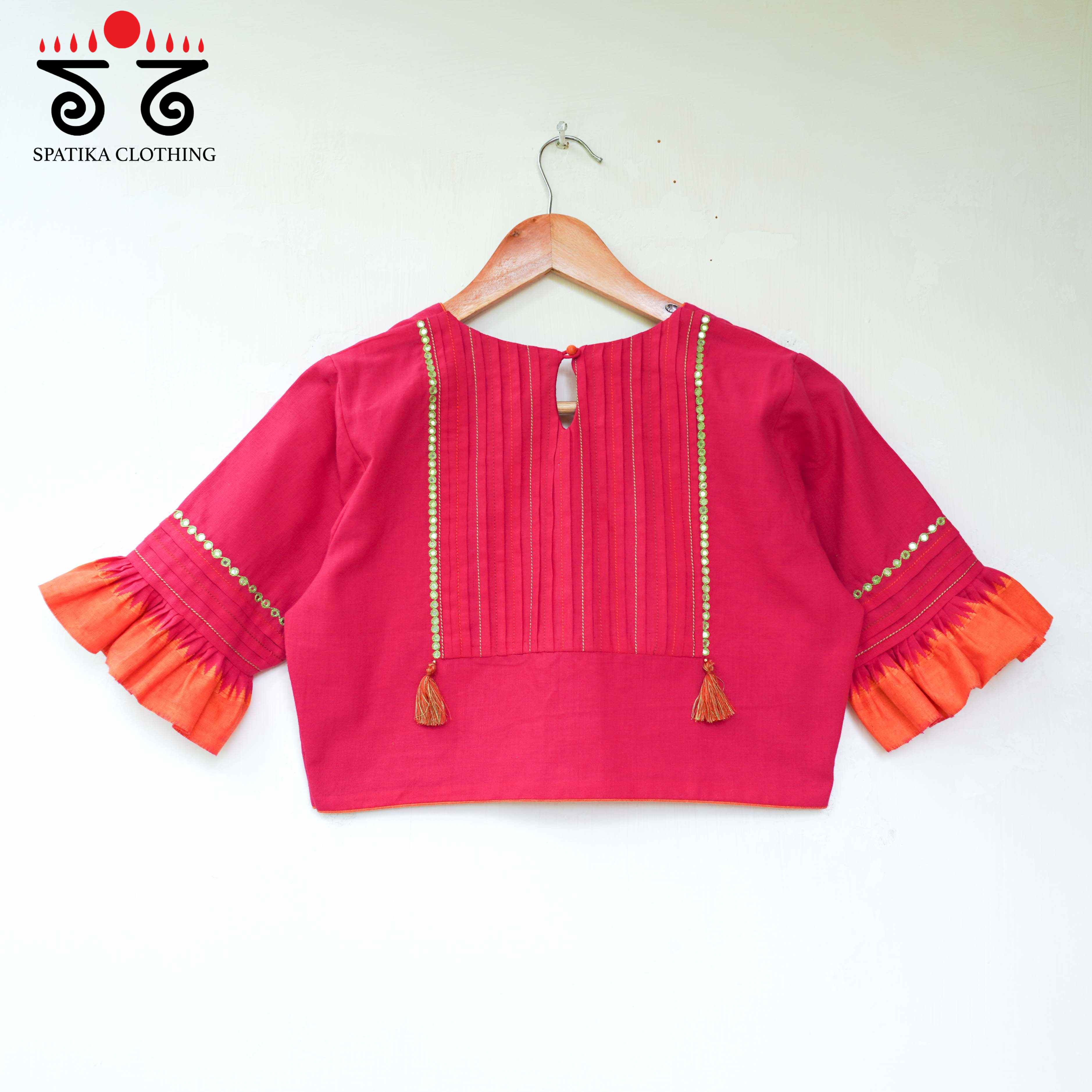 Frilled Mirror- Handcrafted Blouse