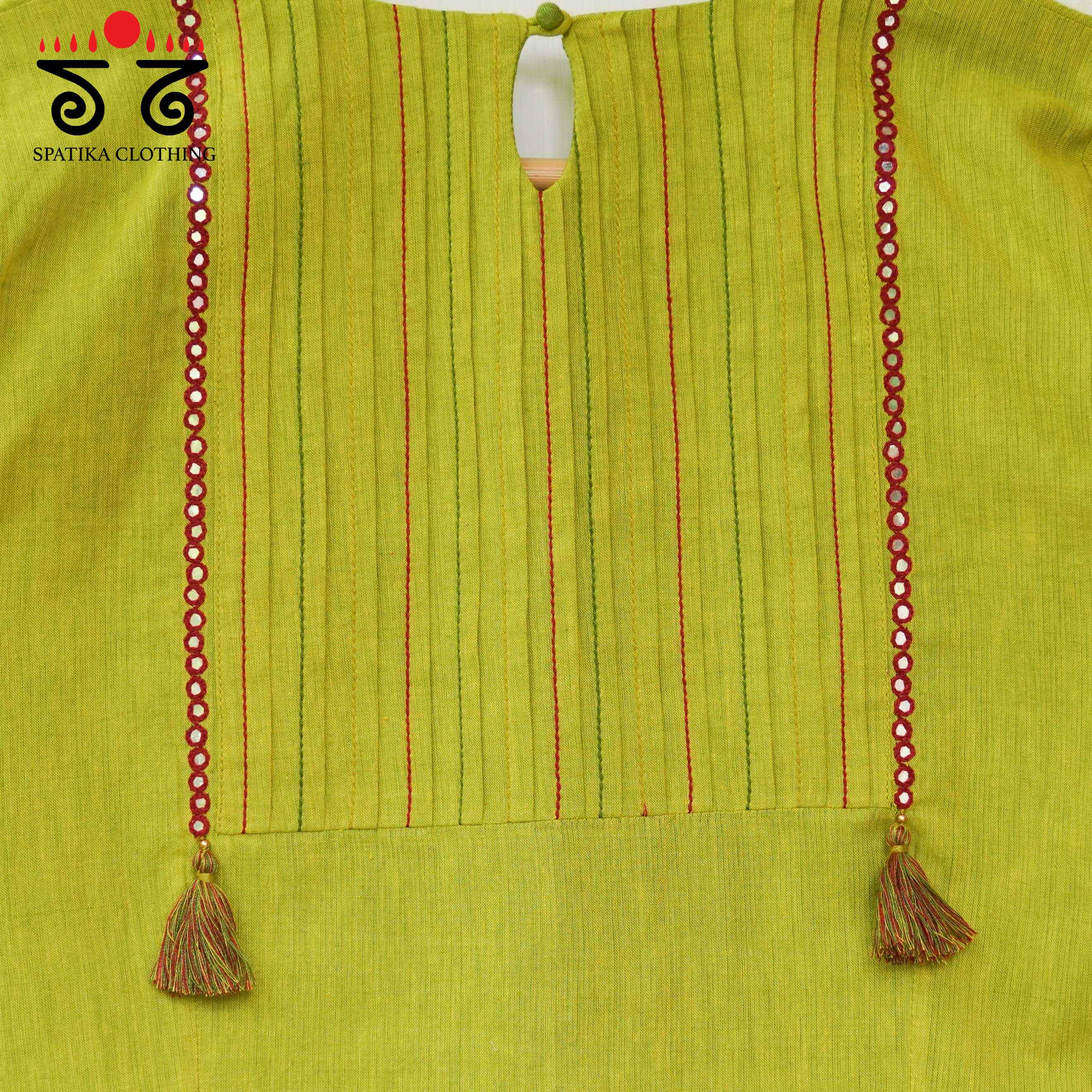 Frilled Mirror- Handcrafted Blouse