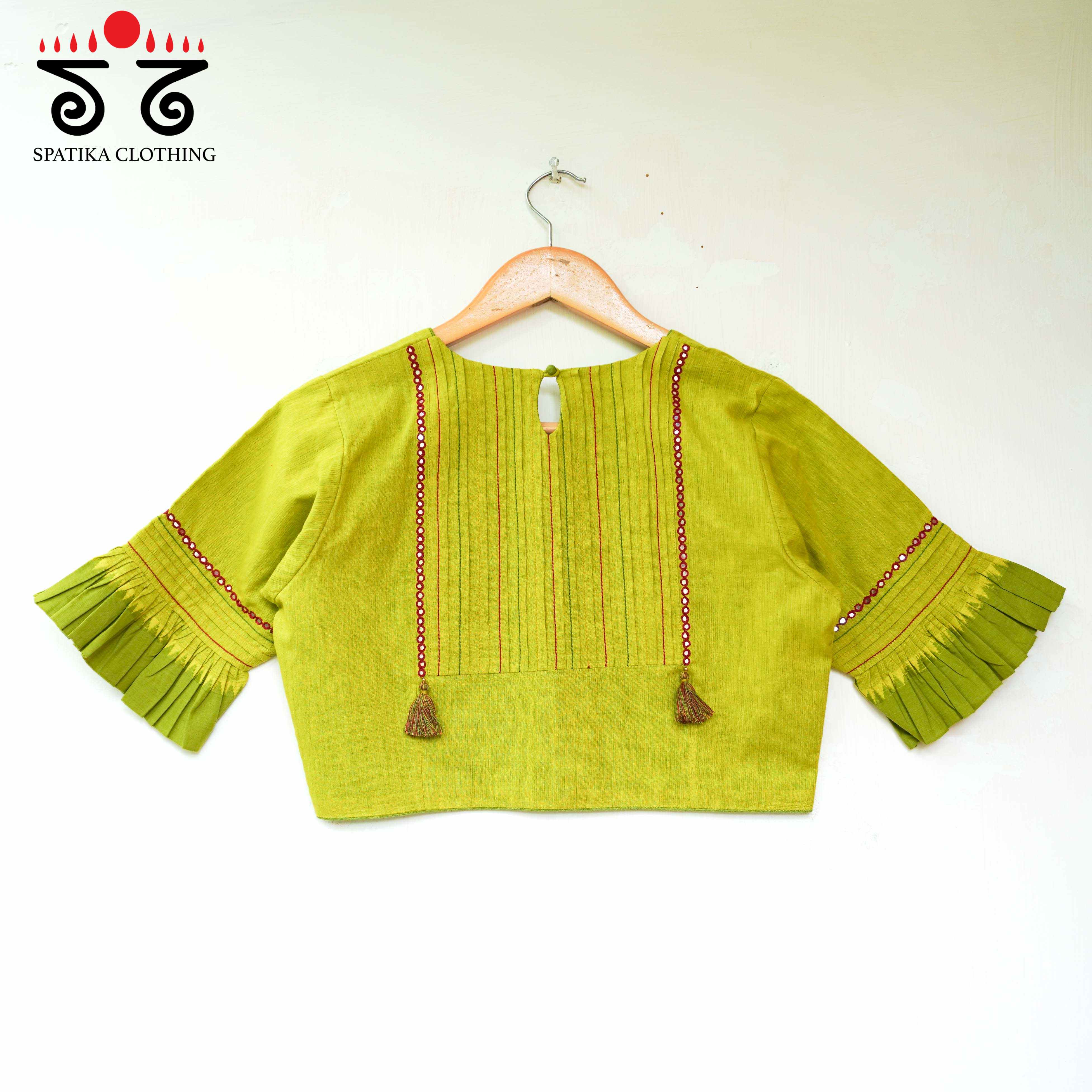 Frilled Mirror- Handcrafted Blouse