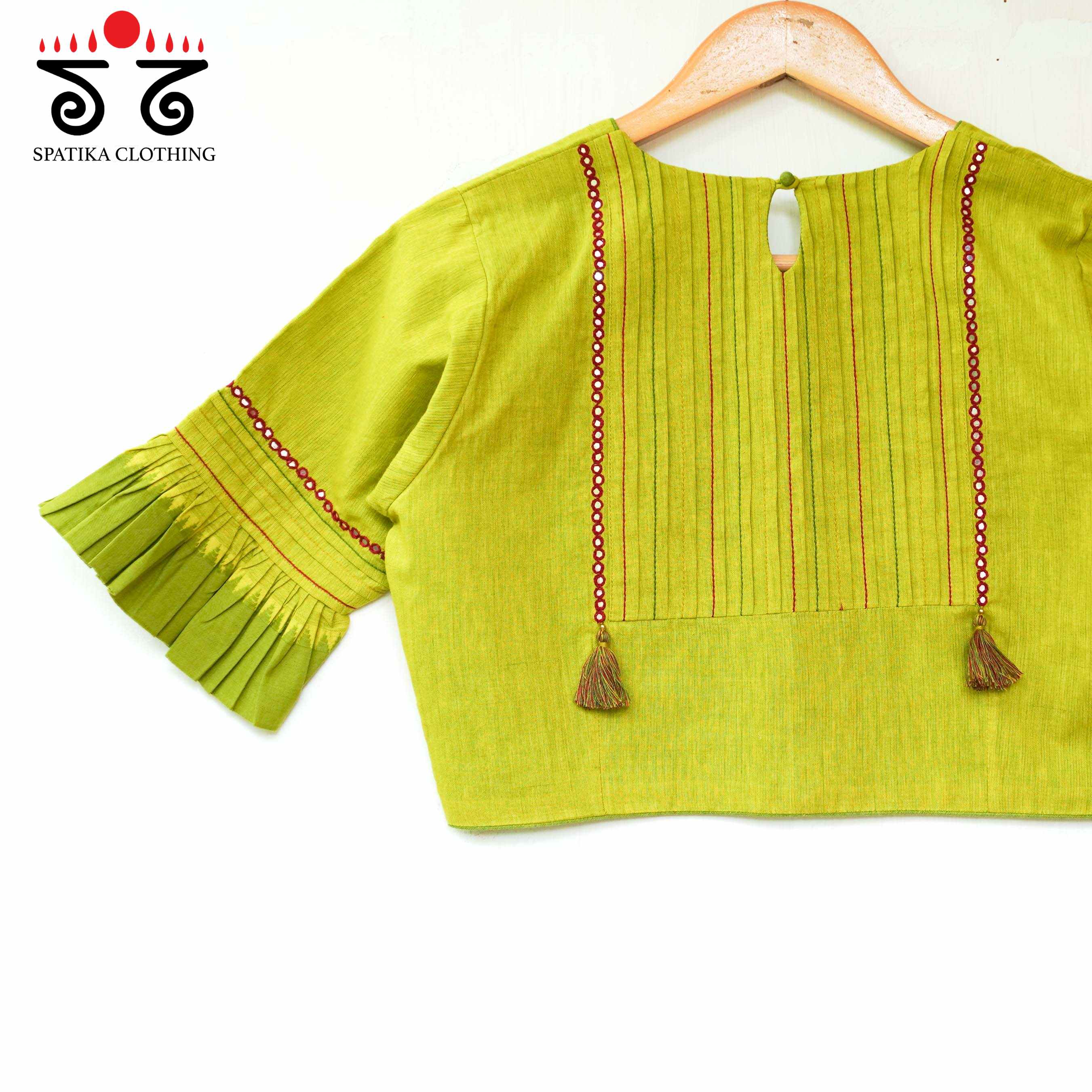 Frilled Mirror- Handcrafted Blouse