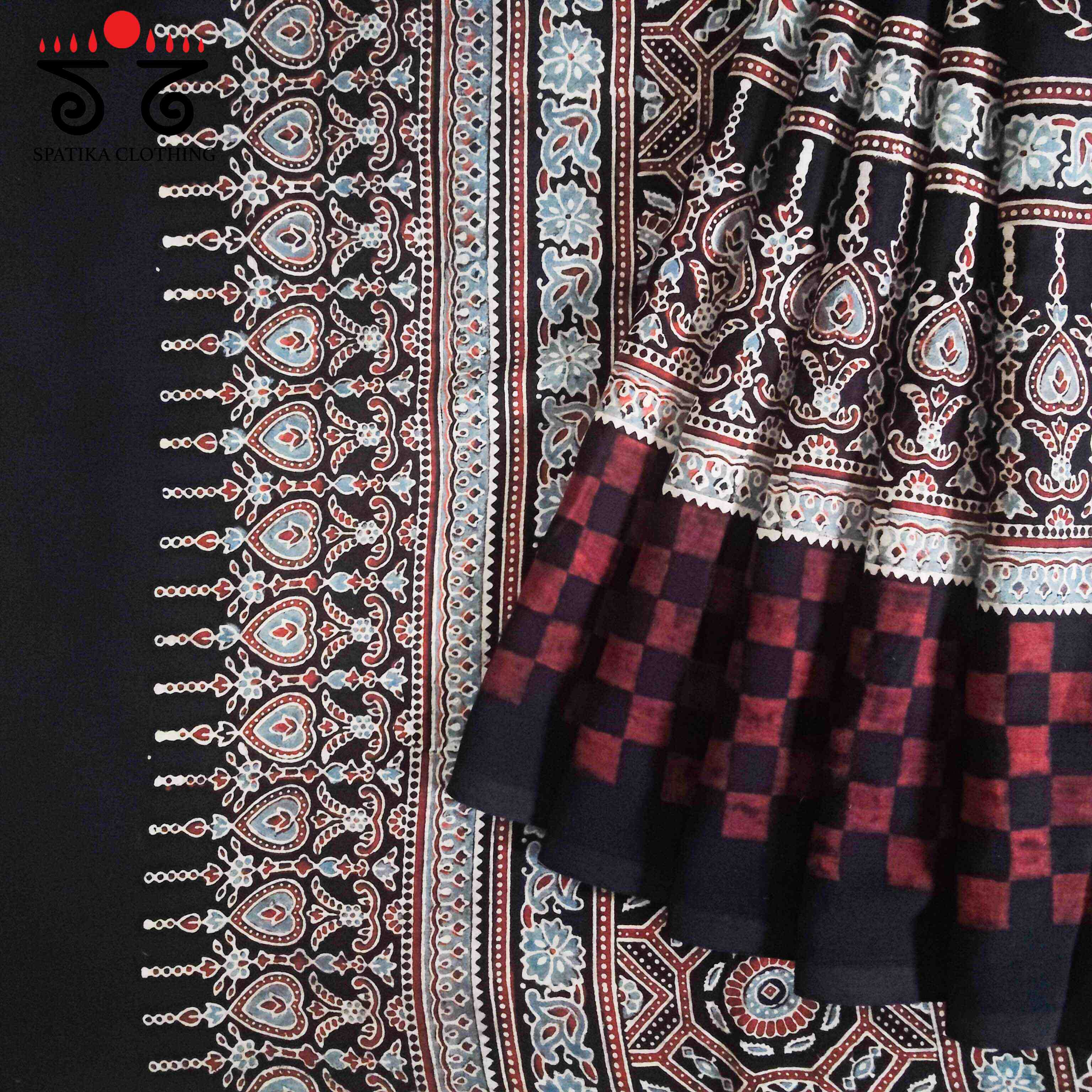 Ajrak Modal Silk Saree