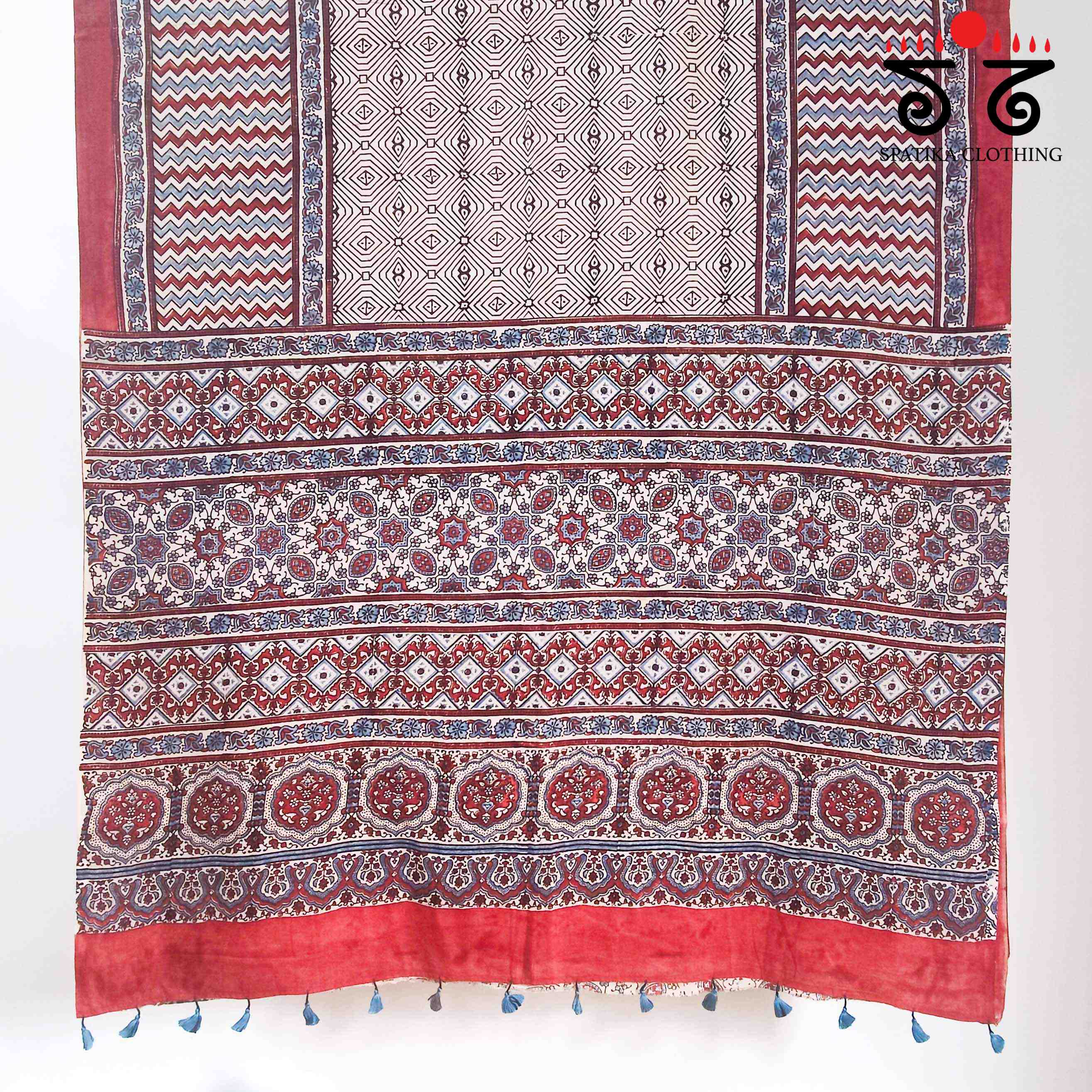 Ajrak Modal Silk Saree