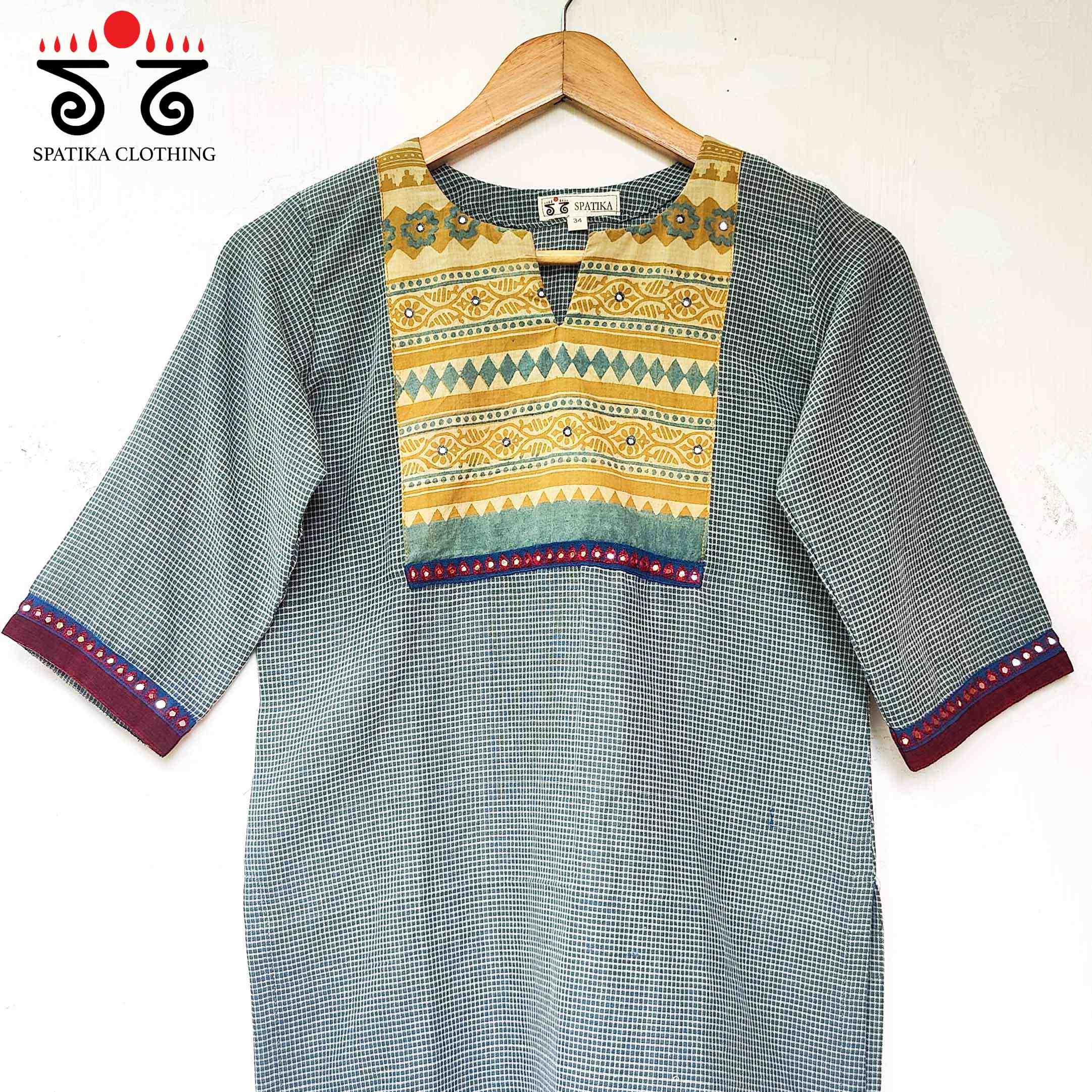 Hand Embroidered Revival Short Kurta