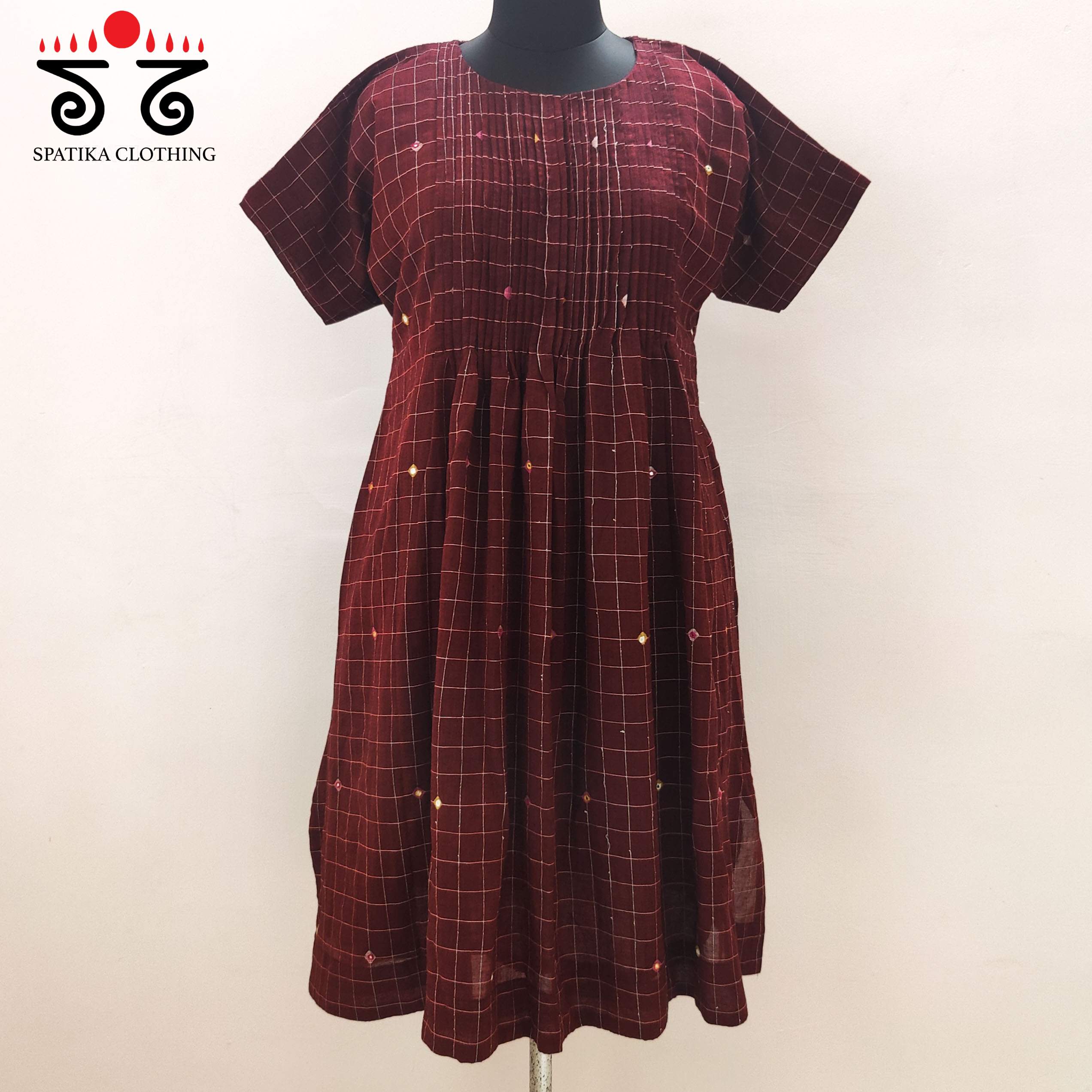 Jamdhani Hand embroidered Dress