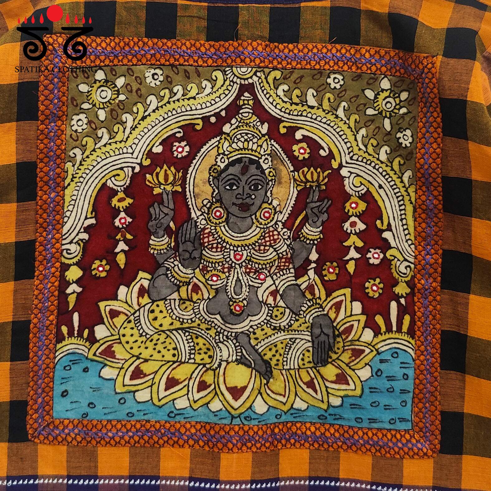 Ashta Lakshmi - Pen Kalamkari Crop top