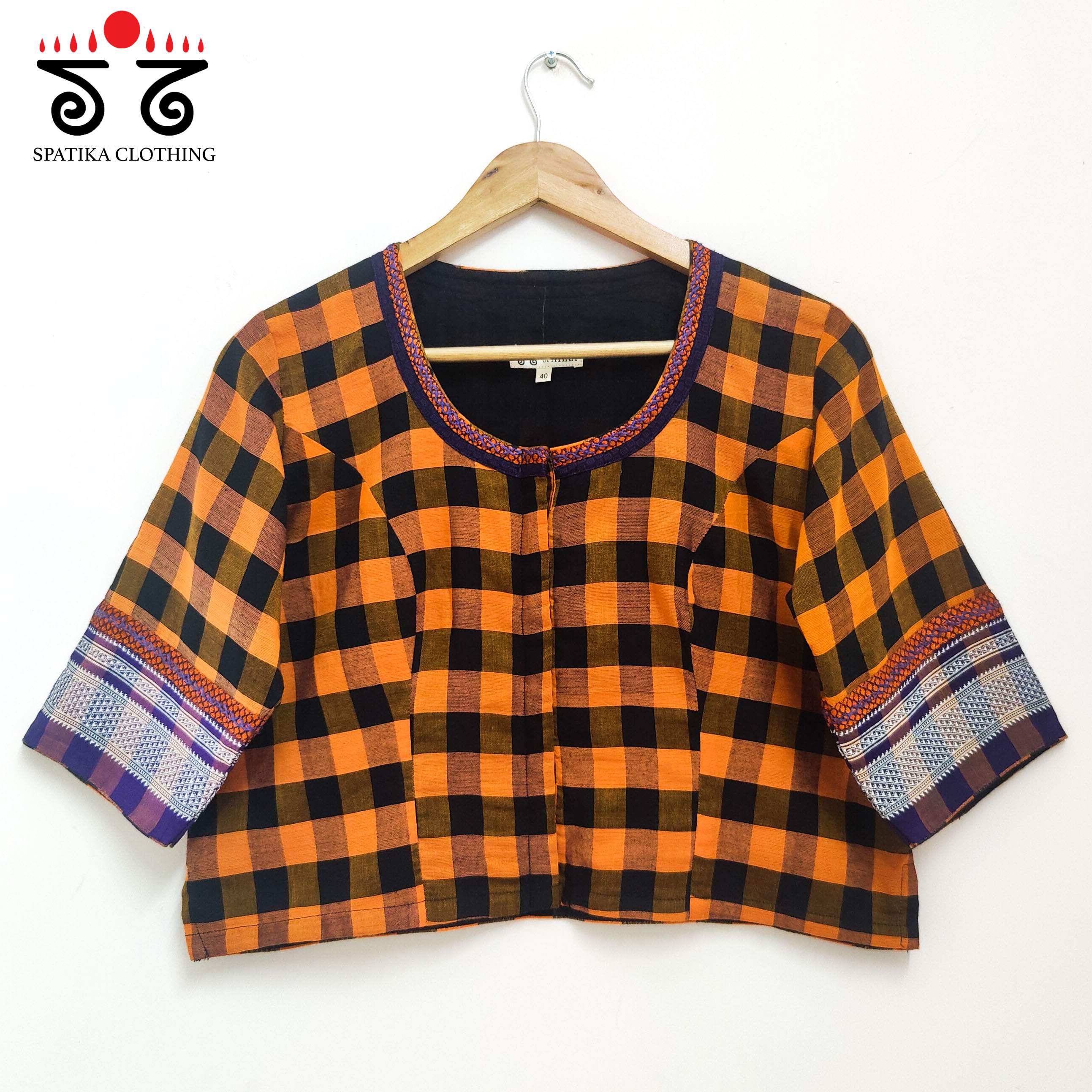 Ashta Lakshmi - Pen Kalamkari Crop top