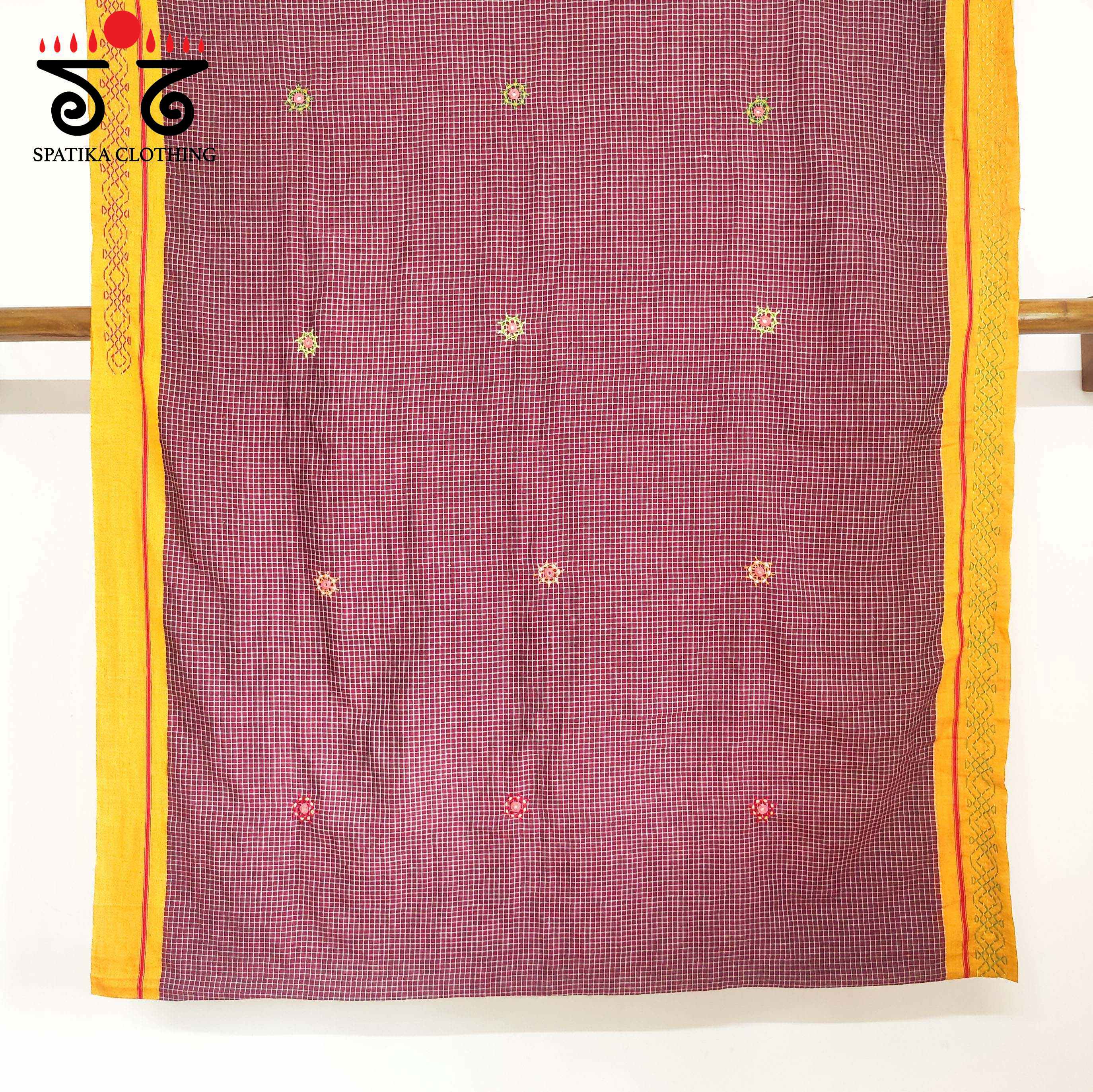 Lambani Hand embroidery Patteda Anchu Saree