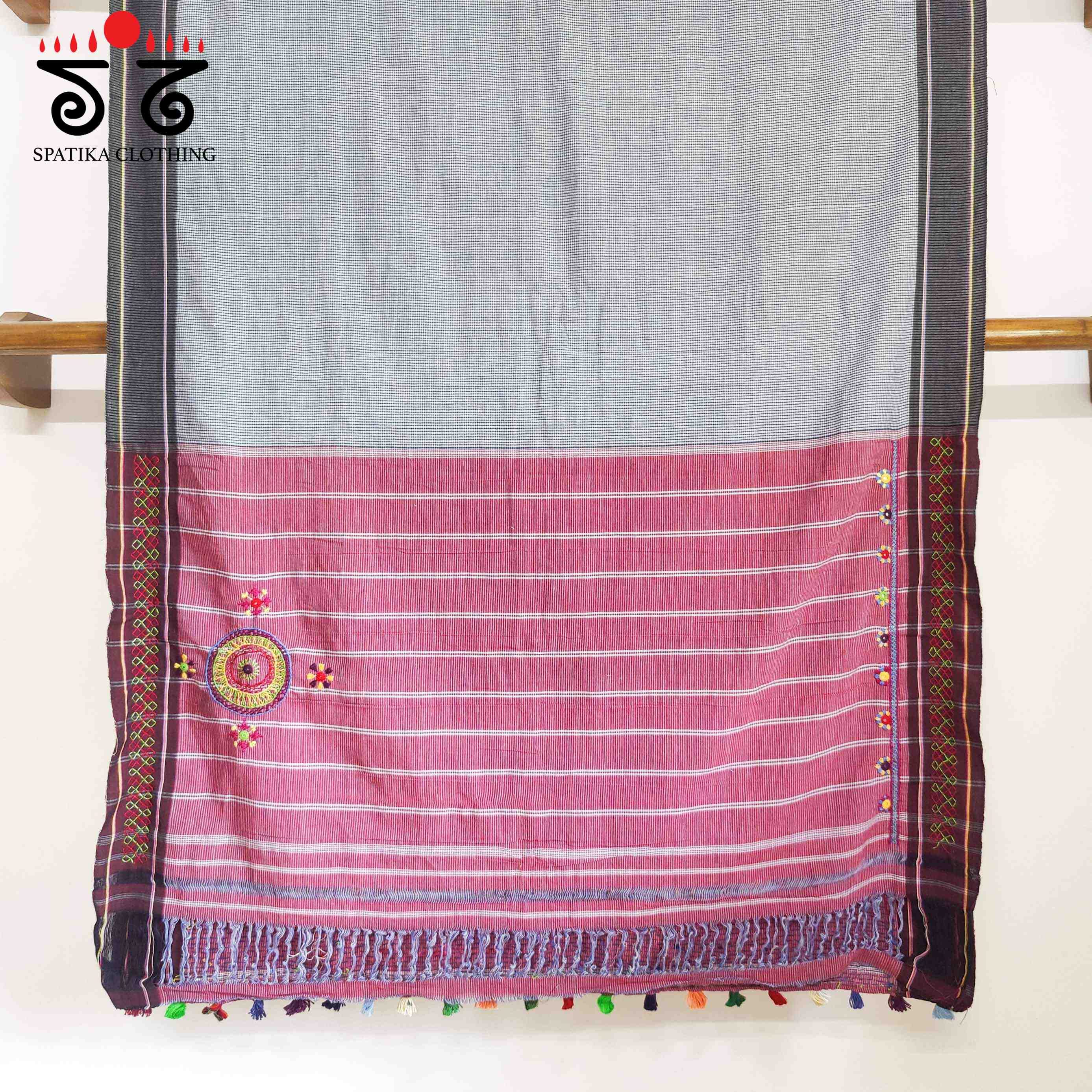 Lambani Hand Embroidered Revival Cotton Saree