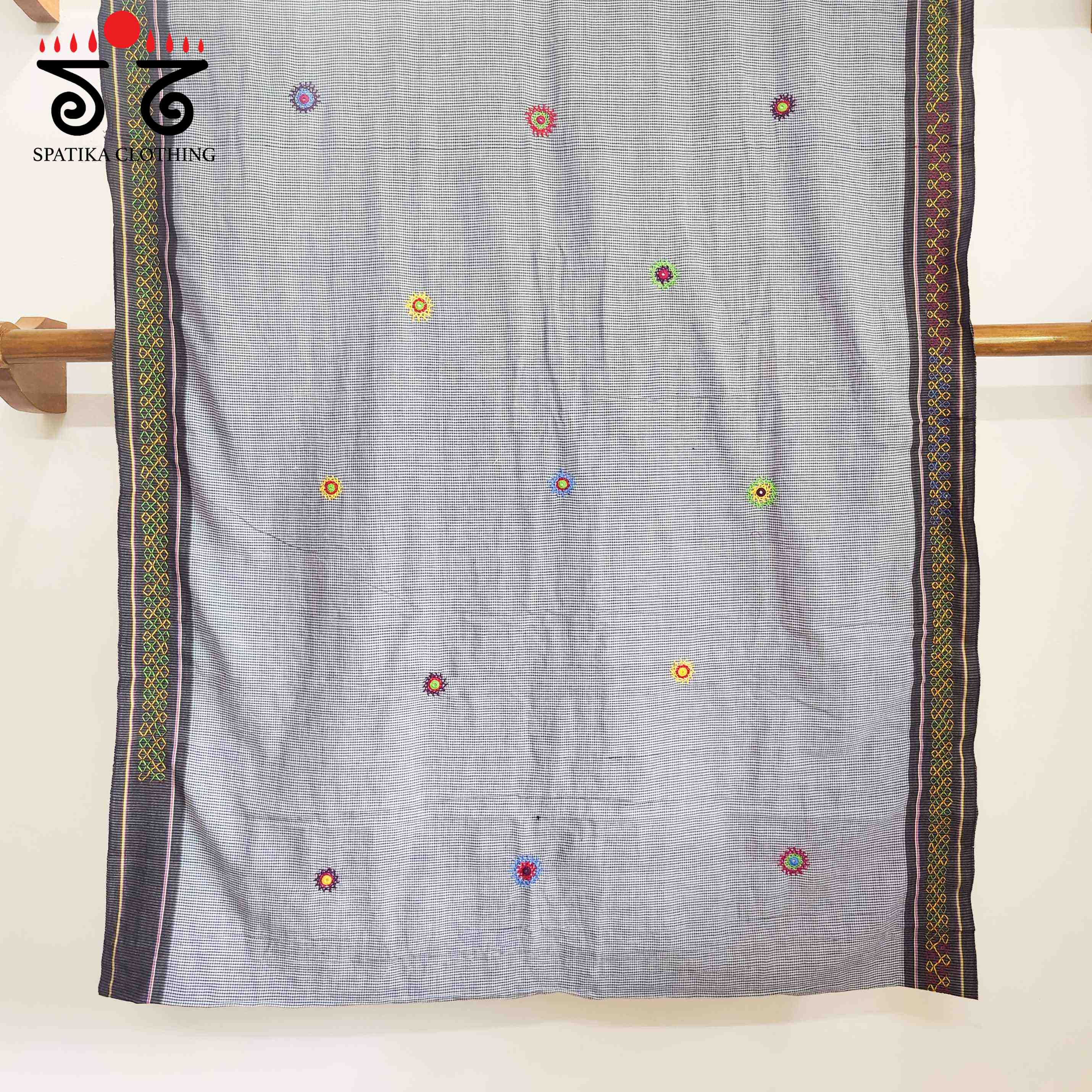 Lambani Hand Embroidered Revival Cotton Saree