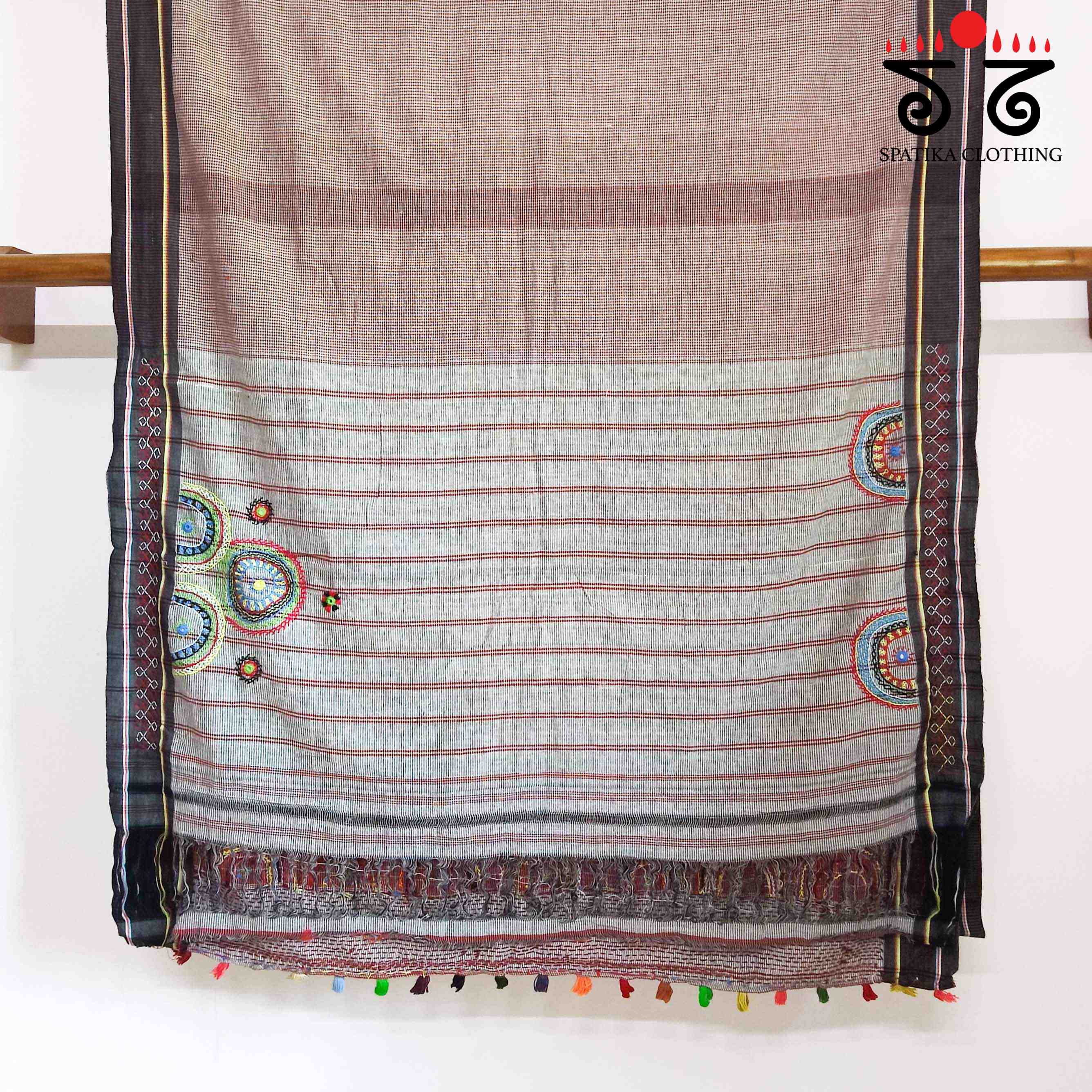 Lambani Hand Embroidered Revival Cotton Saree