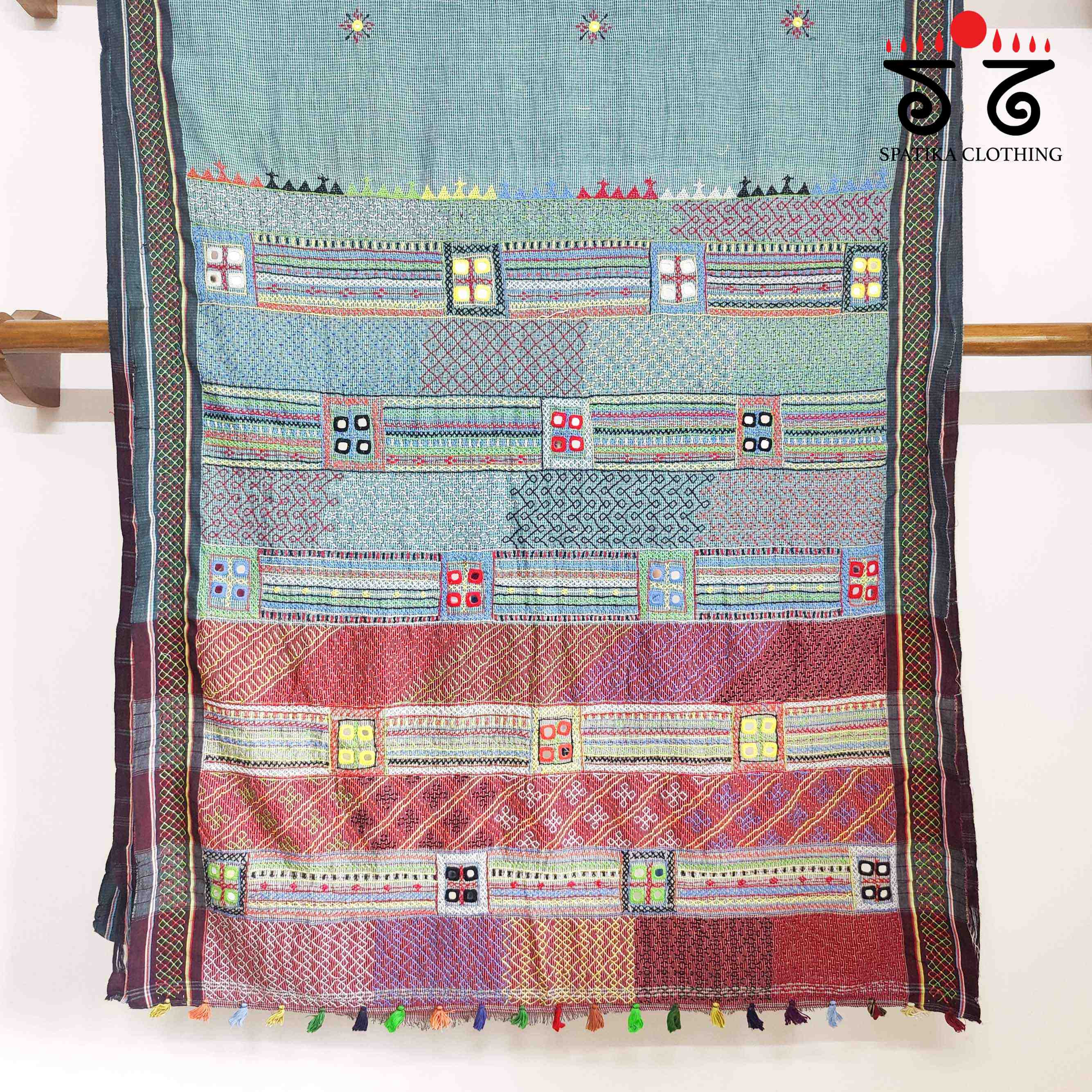 Lambani Hand Embroidered Revival Cotton Saree