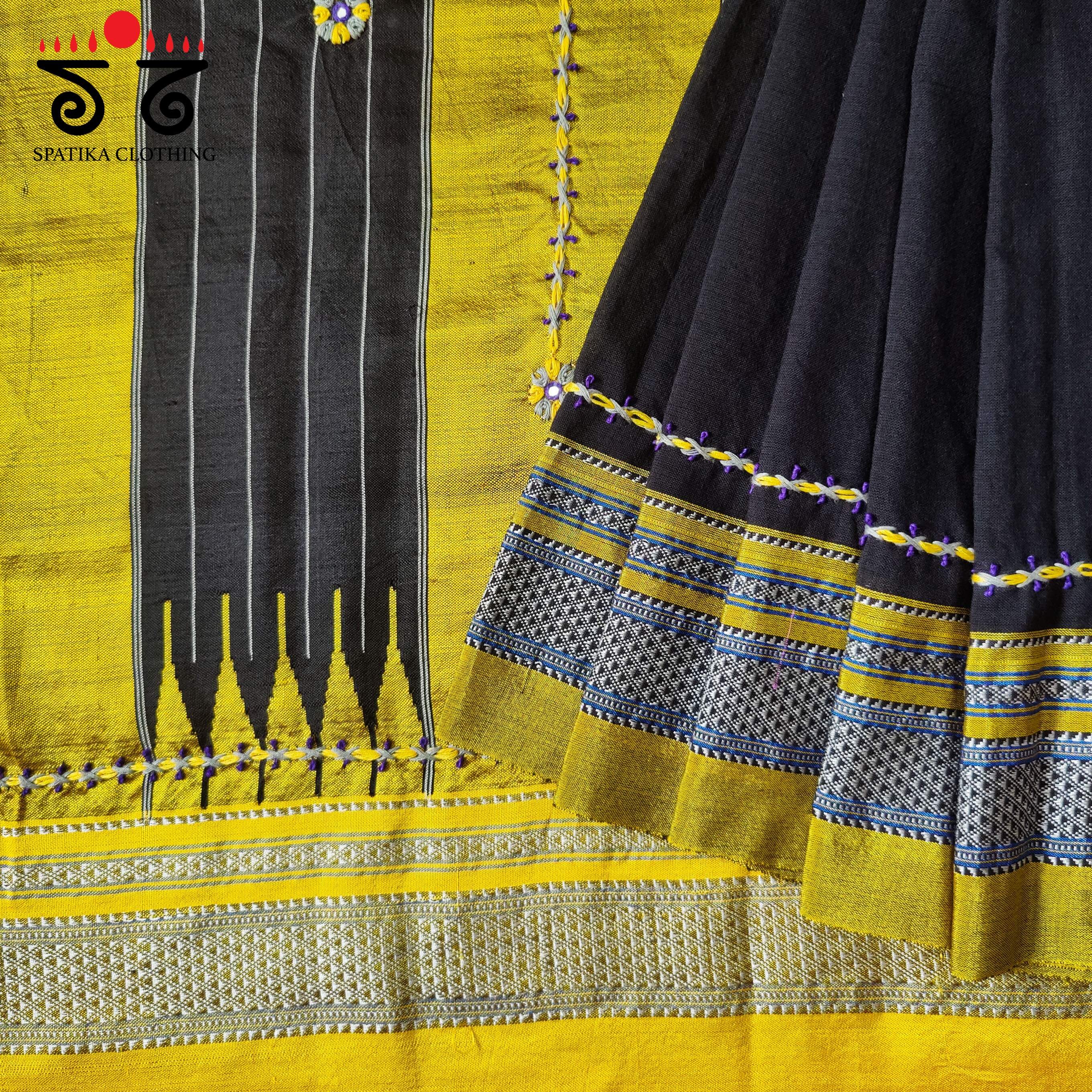Ilkal Hand-embroidered Cotton Saree