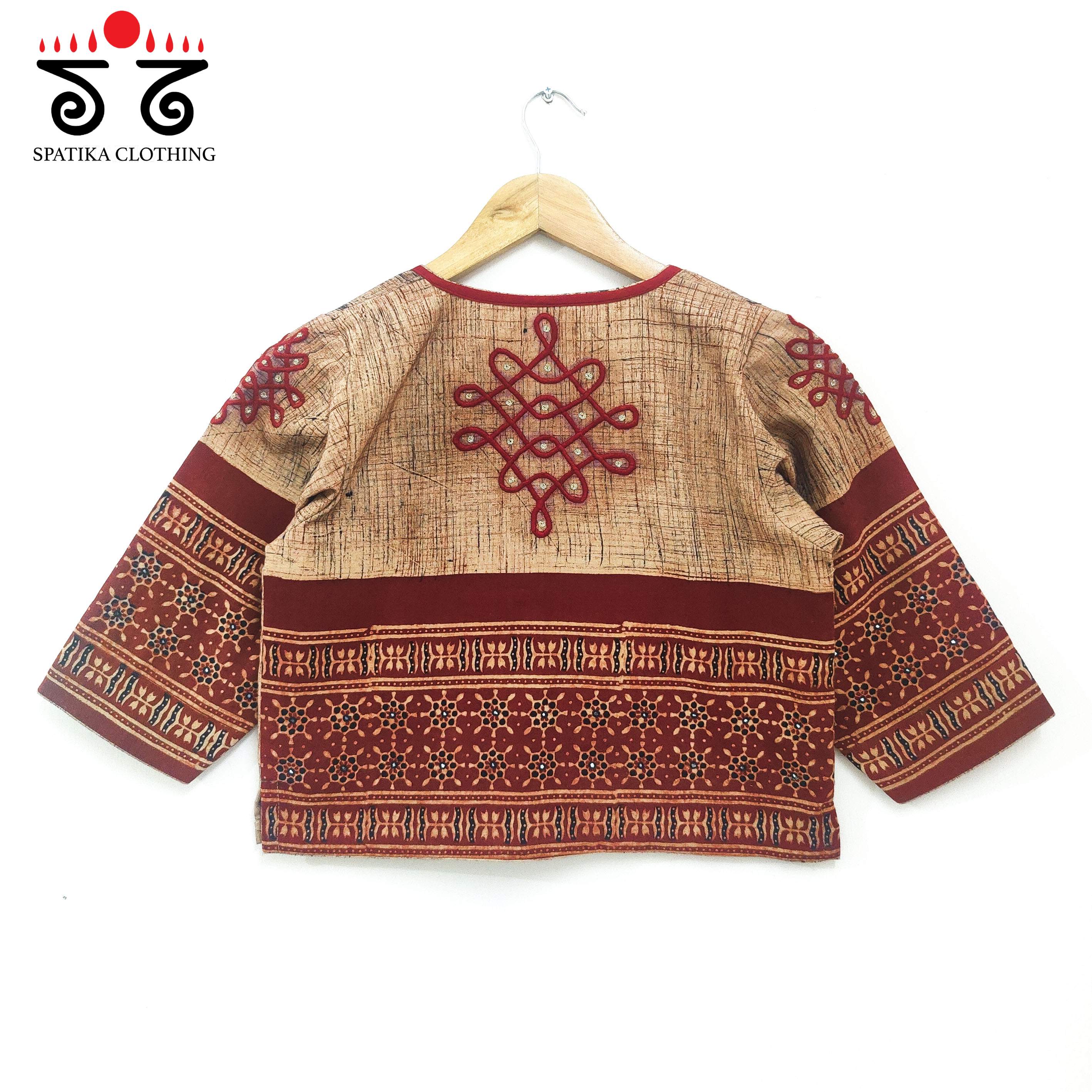 The Kolam Ajrak Long Blouse