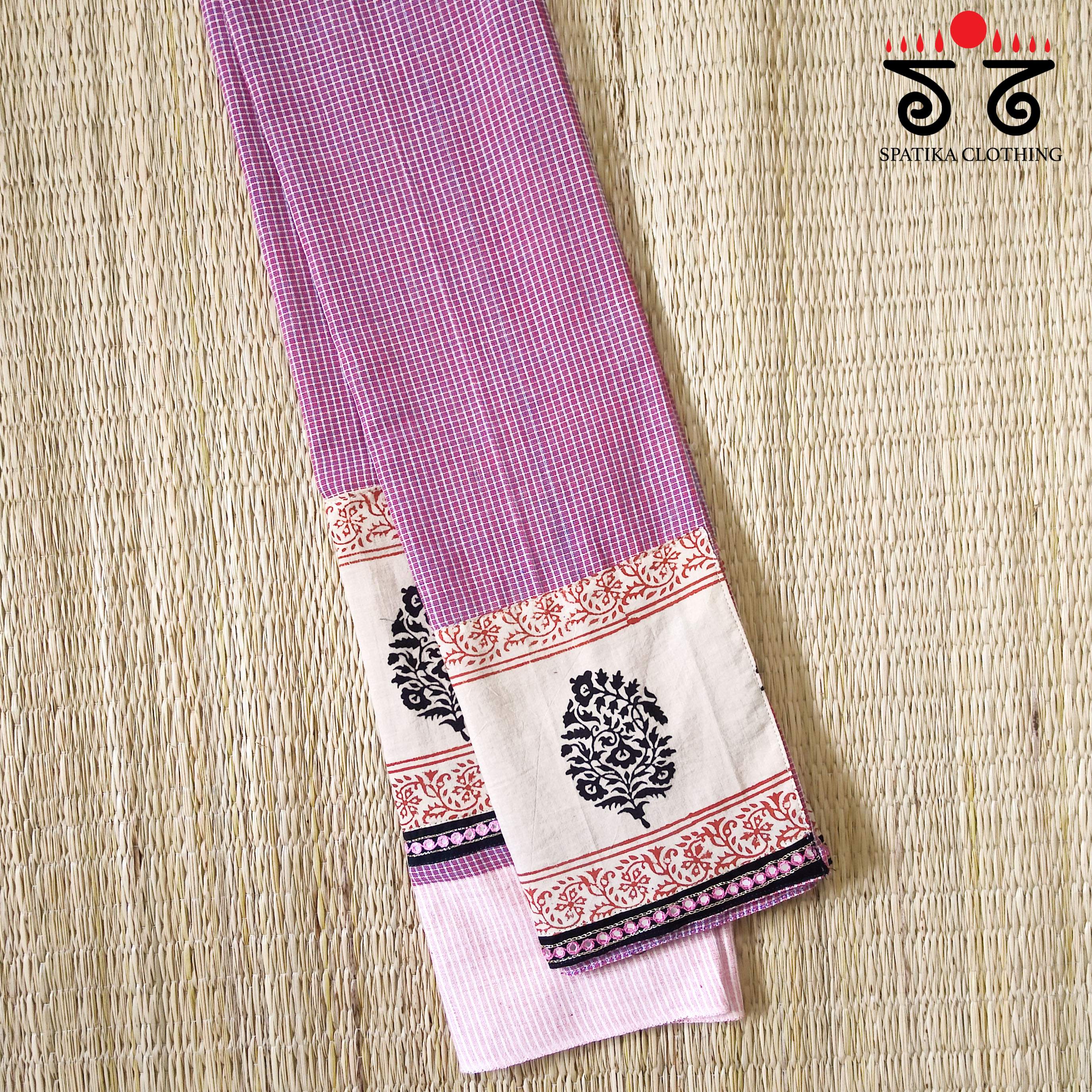 Hand Embroidered Ilkal Blouse Fabric