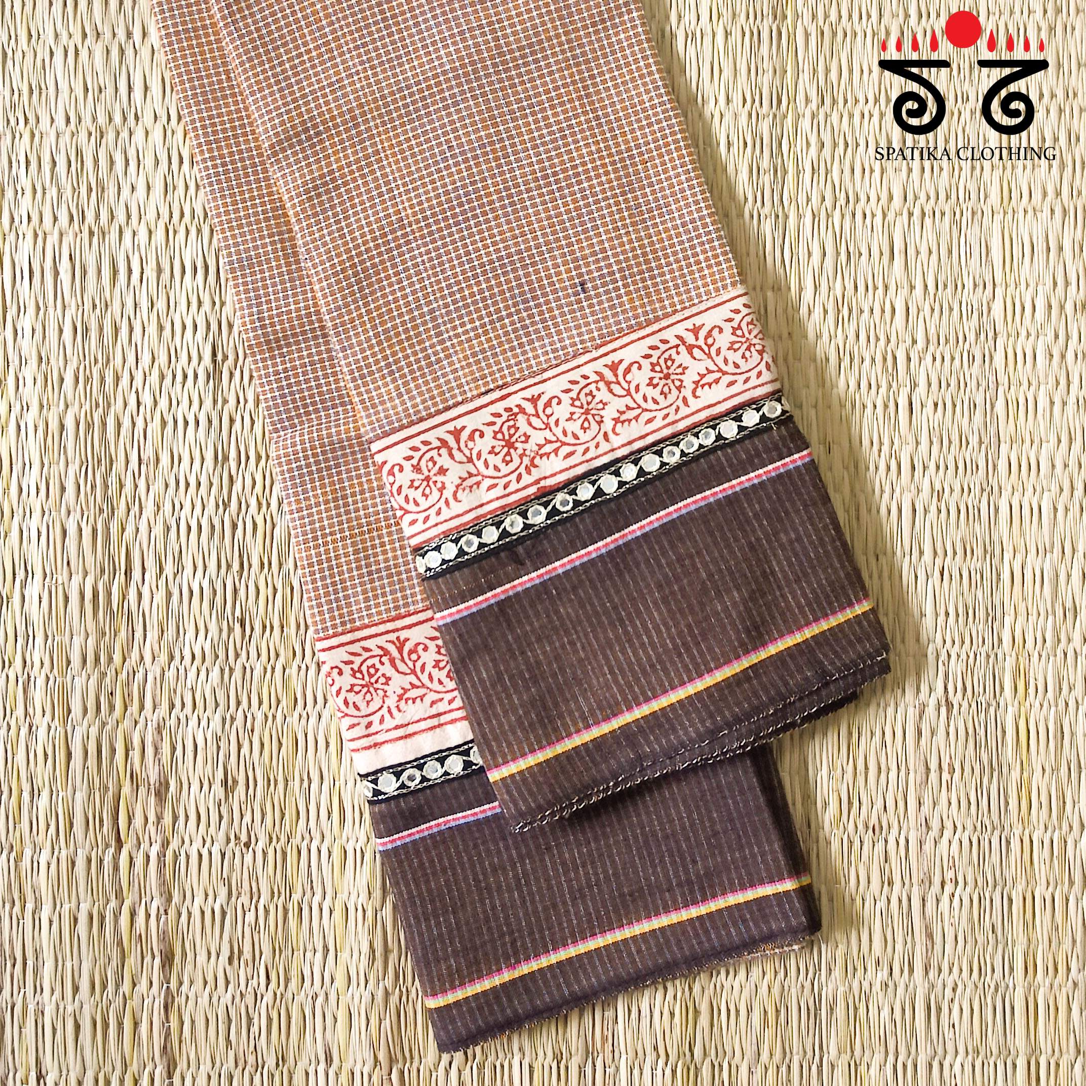 Hand Embroidered Ilkal Blouse Fabric