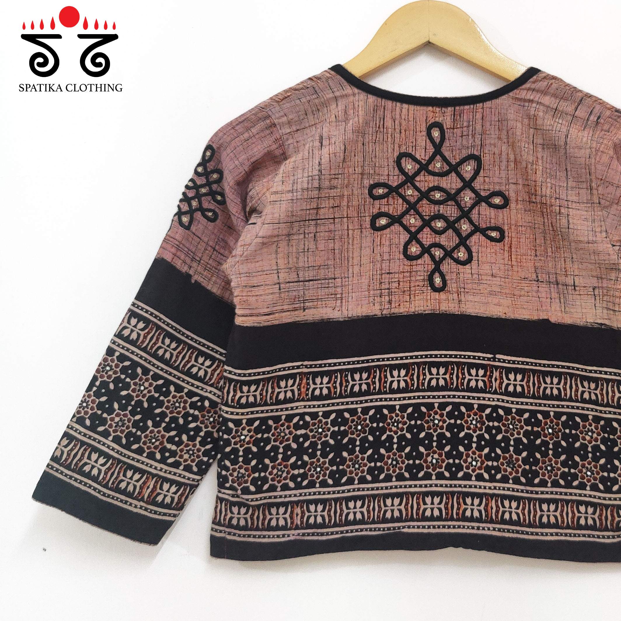 The Kolam Ajrak Long Blouse