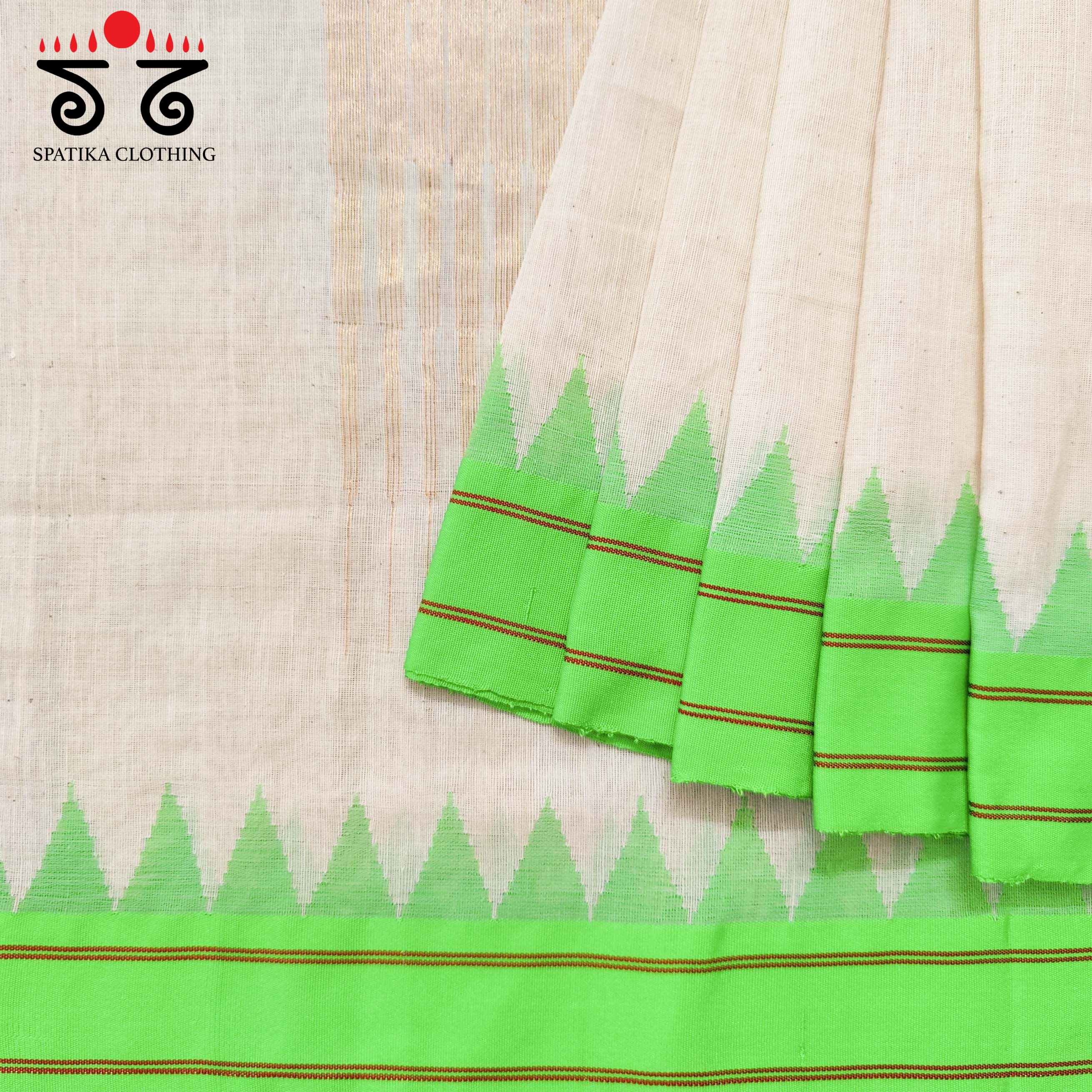 Ponduru Handspun Saree - With Silk border