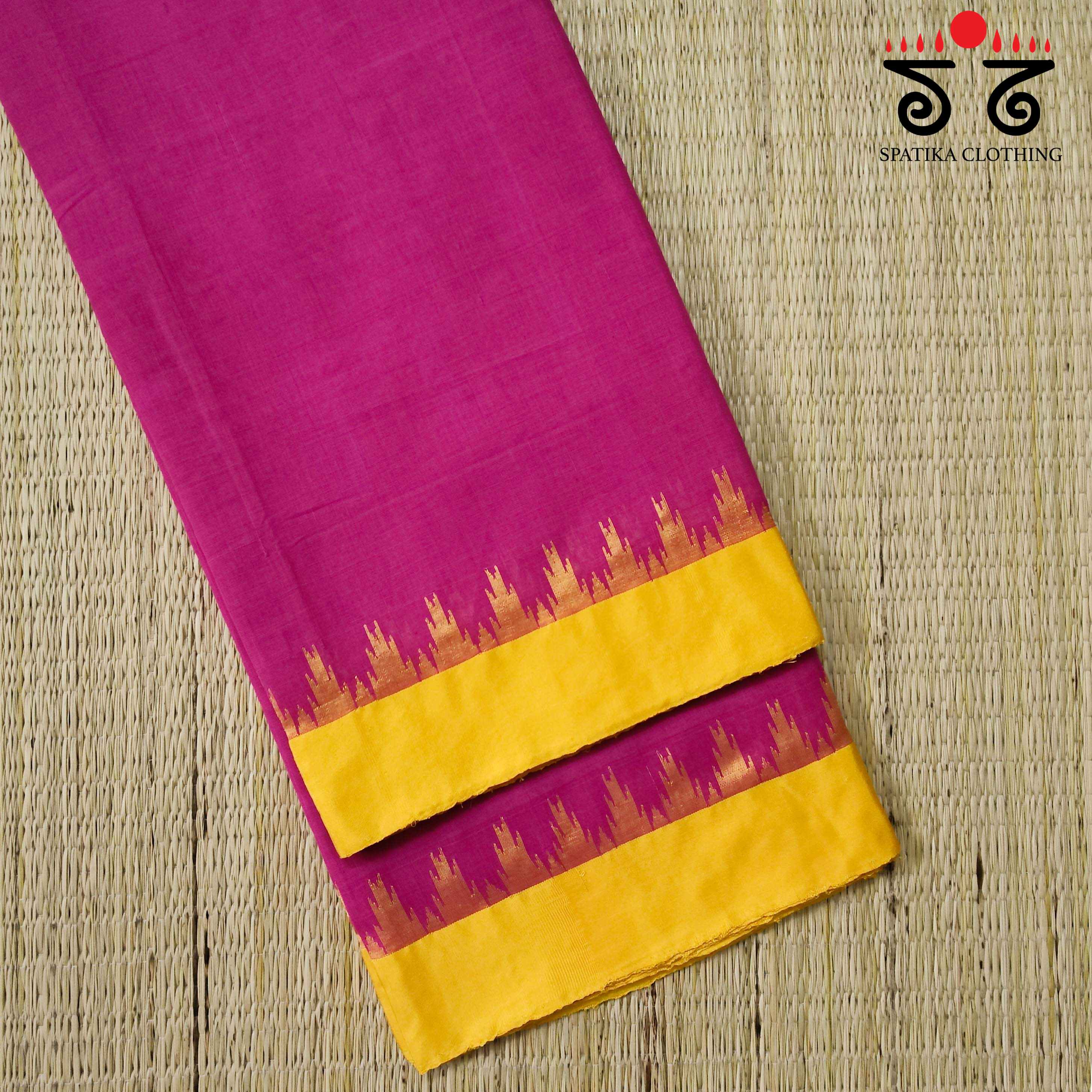 Ponduru Handspun Saree - With Silk border