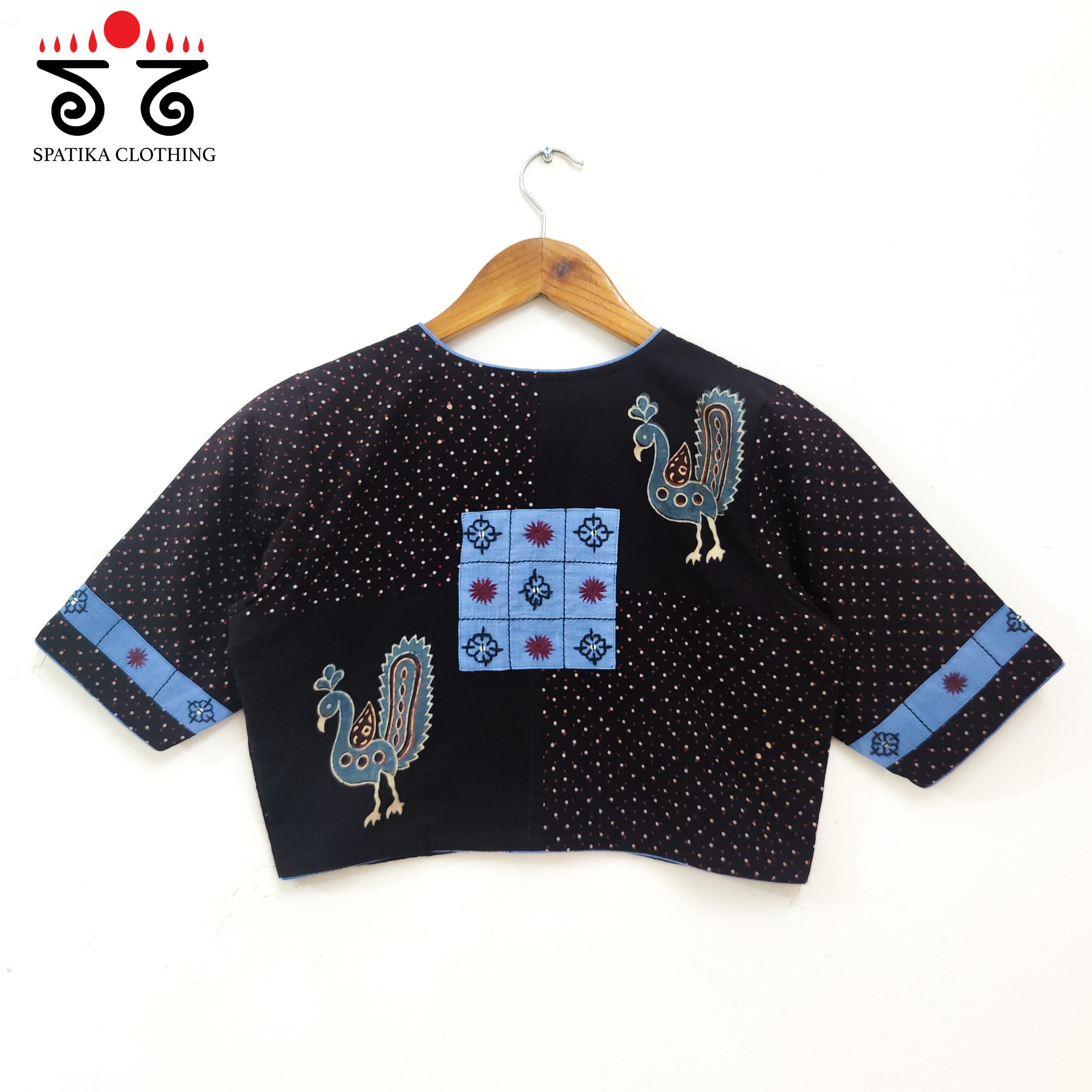 Black & Brown Morni Collage-Handcrafted Blouse