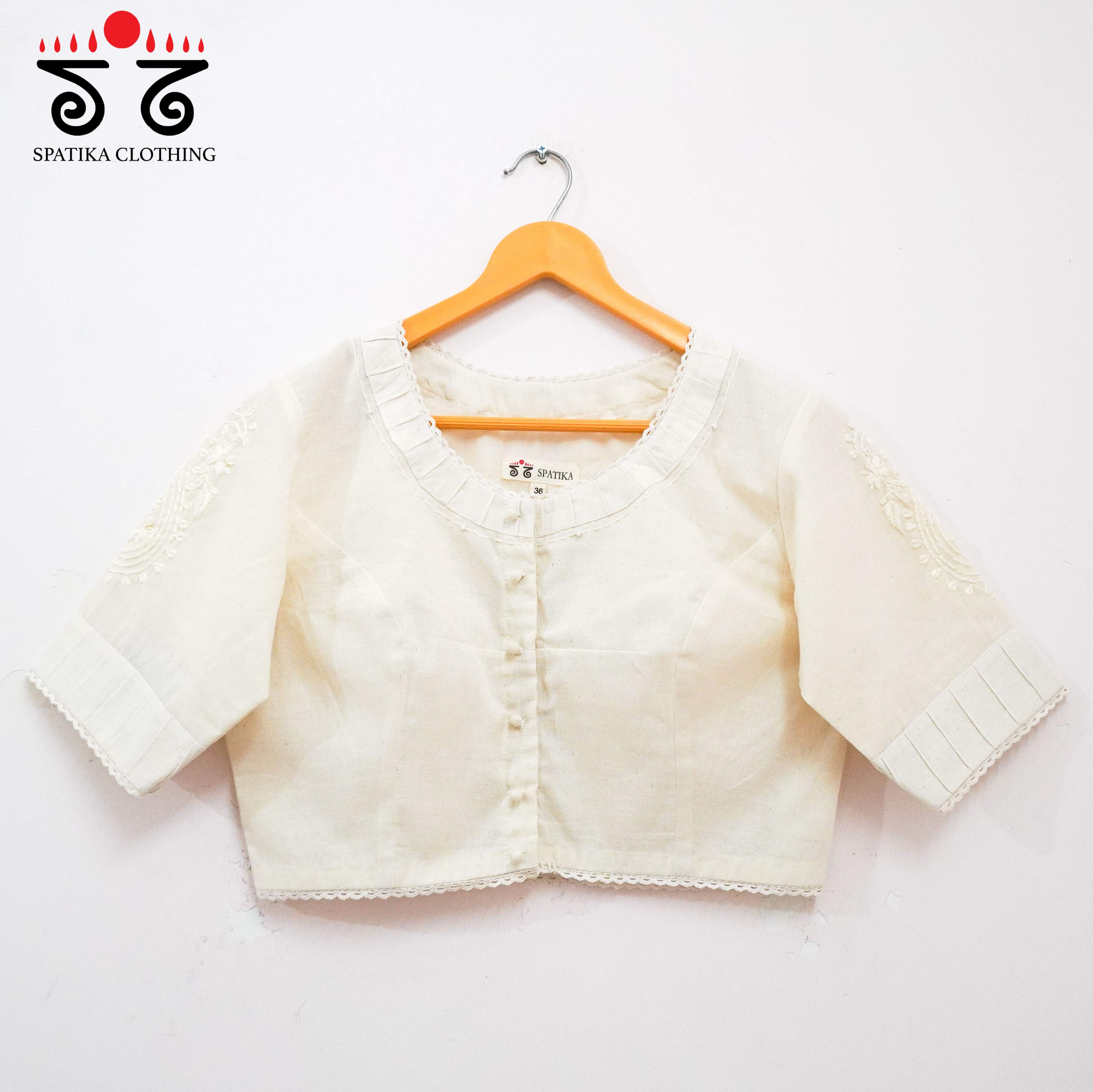 Chikan & Lace Blouse