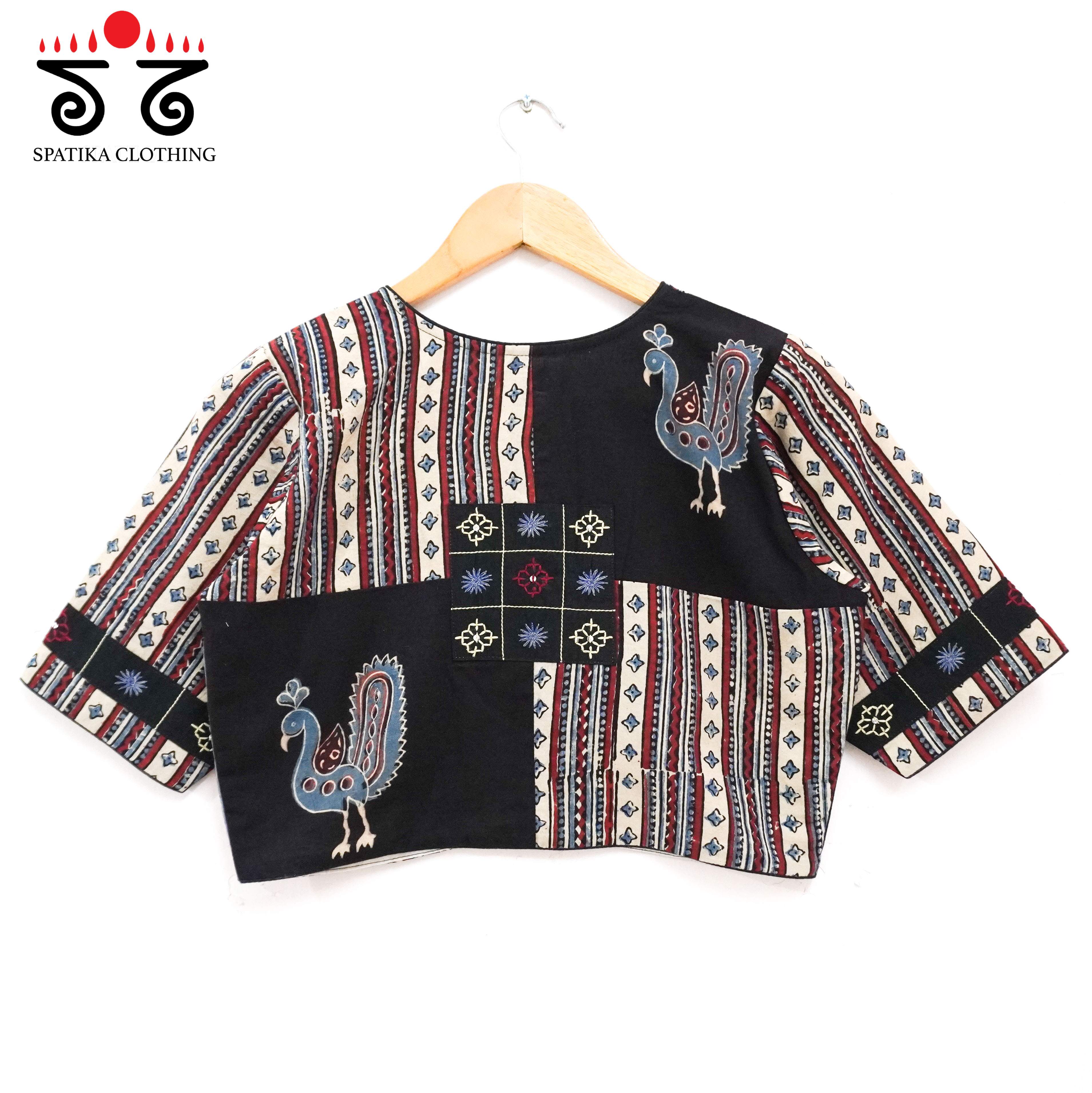 Black Morni Collage-Handcrafted Blouse