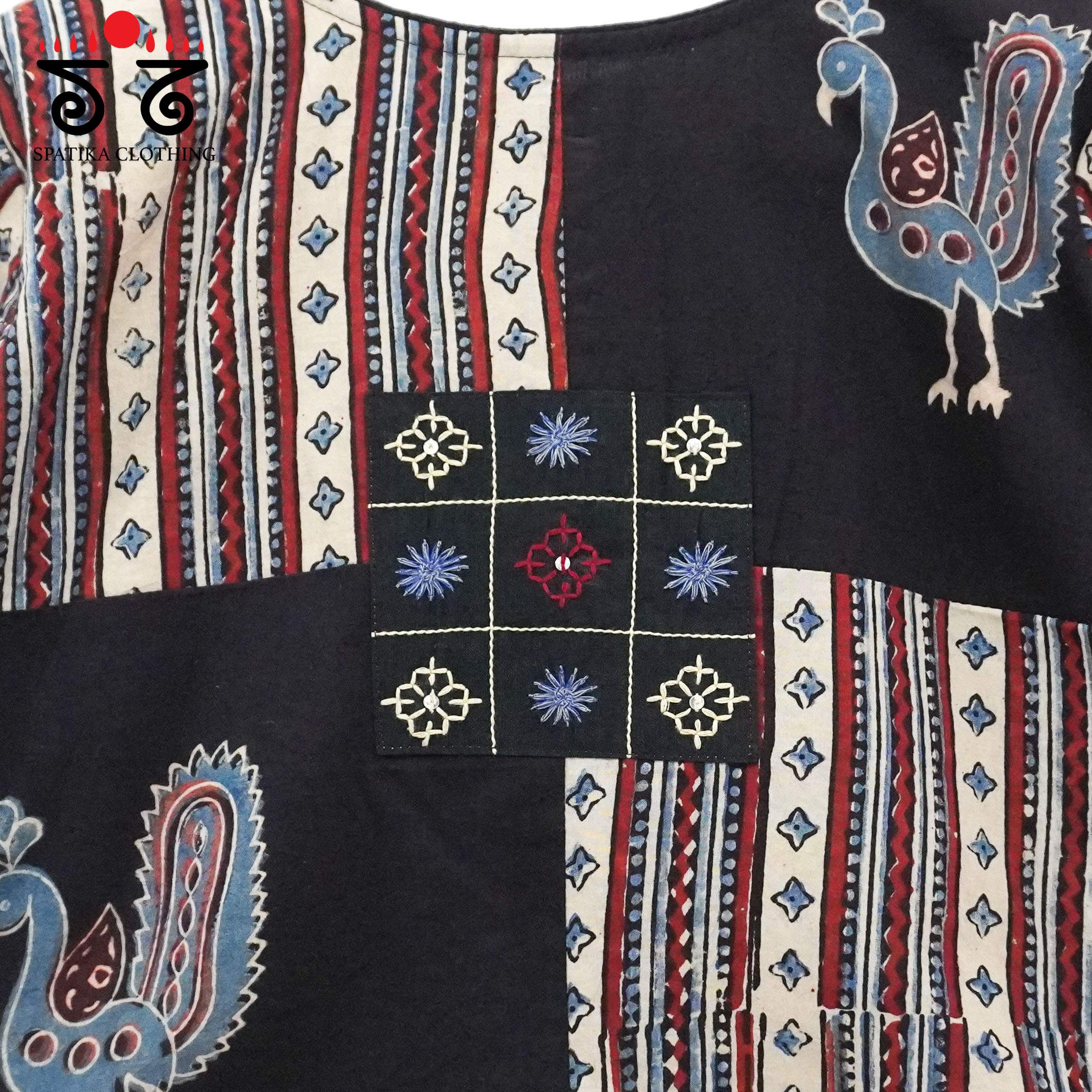 Black Morni Collage-Handcrafted Blouse