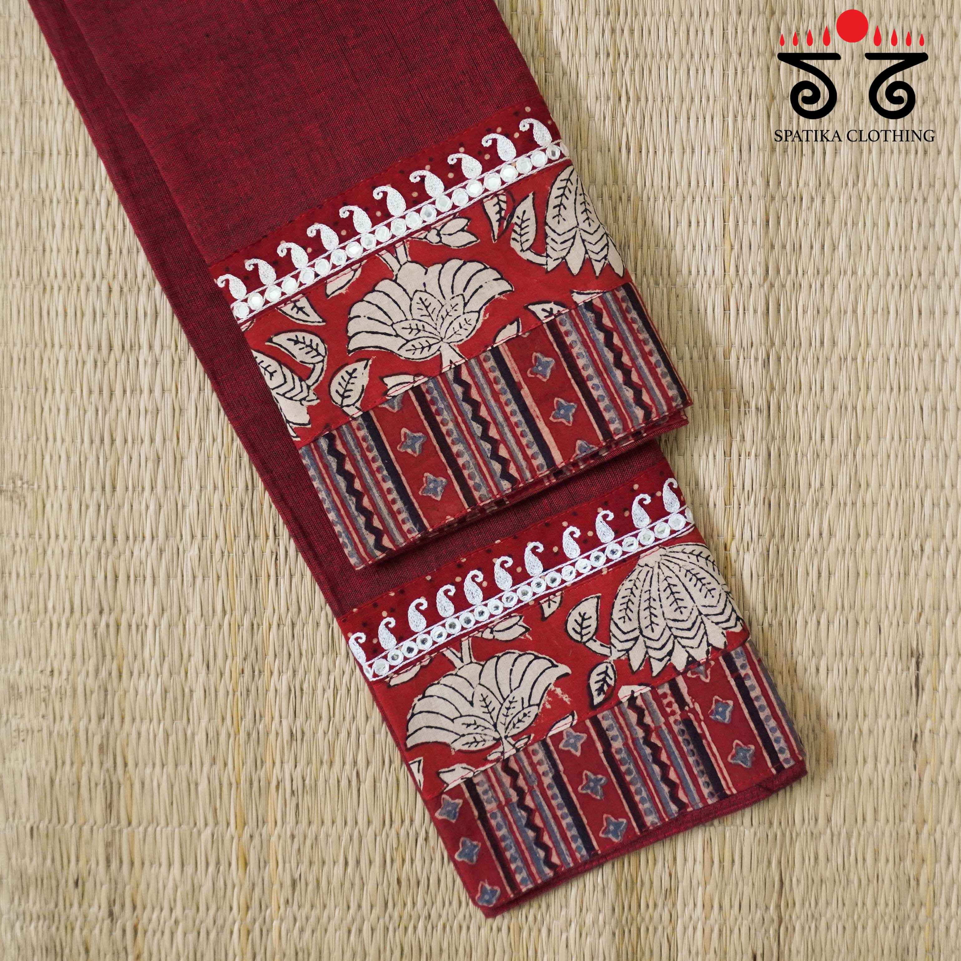 Hand embroidered Blouse Fabric