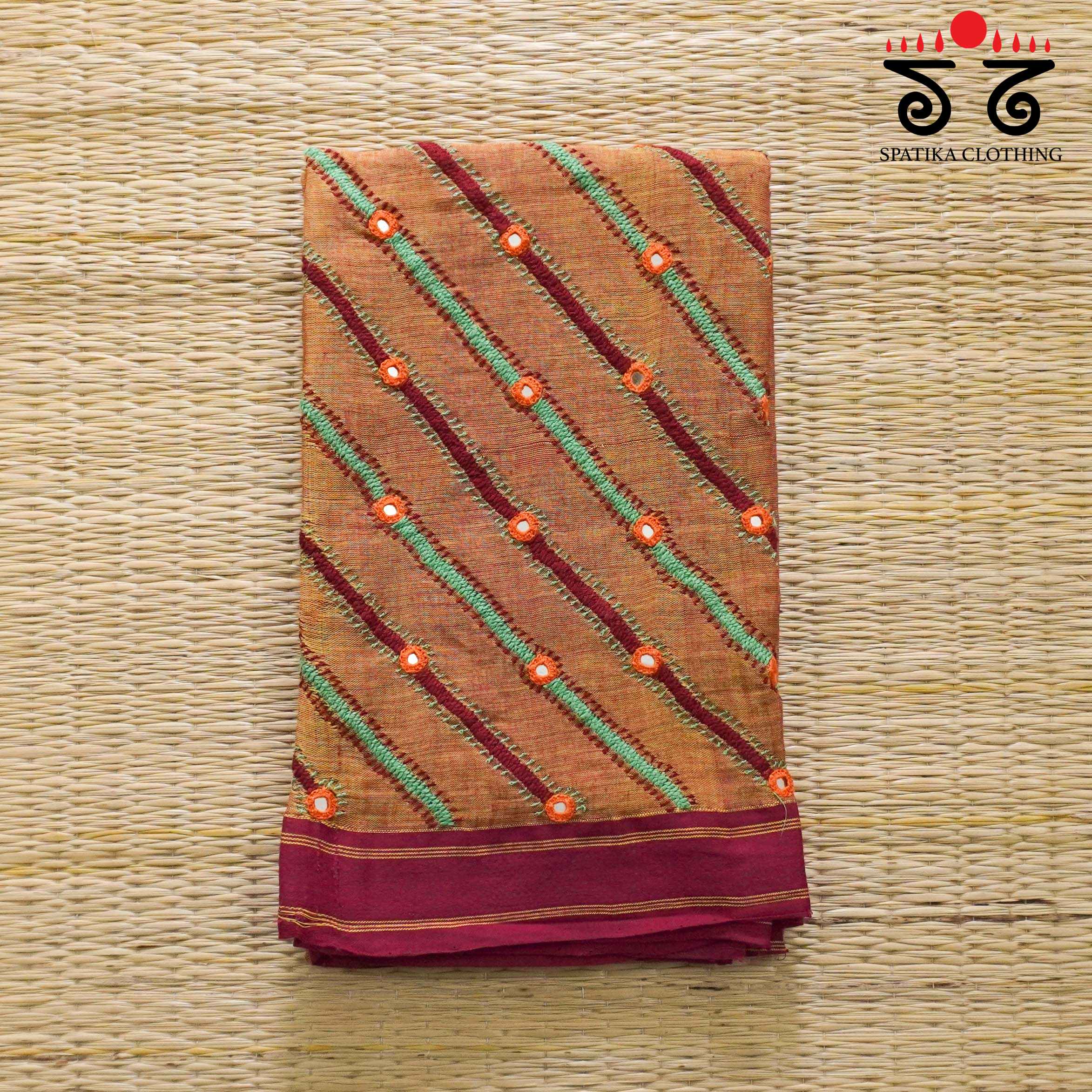 Banjara Hand Embroidered Andhra Cotton Blouse Fabric