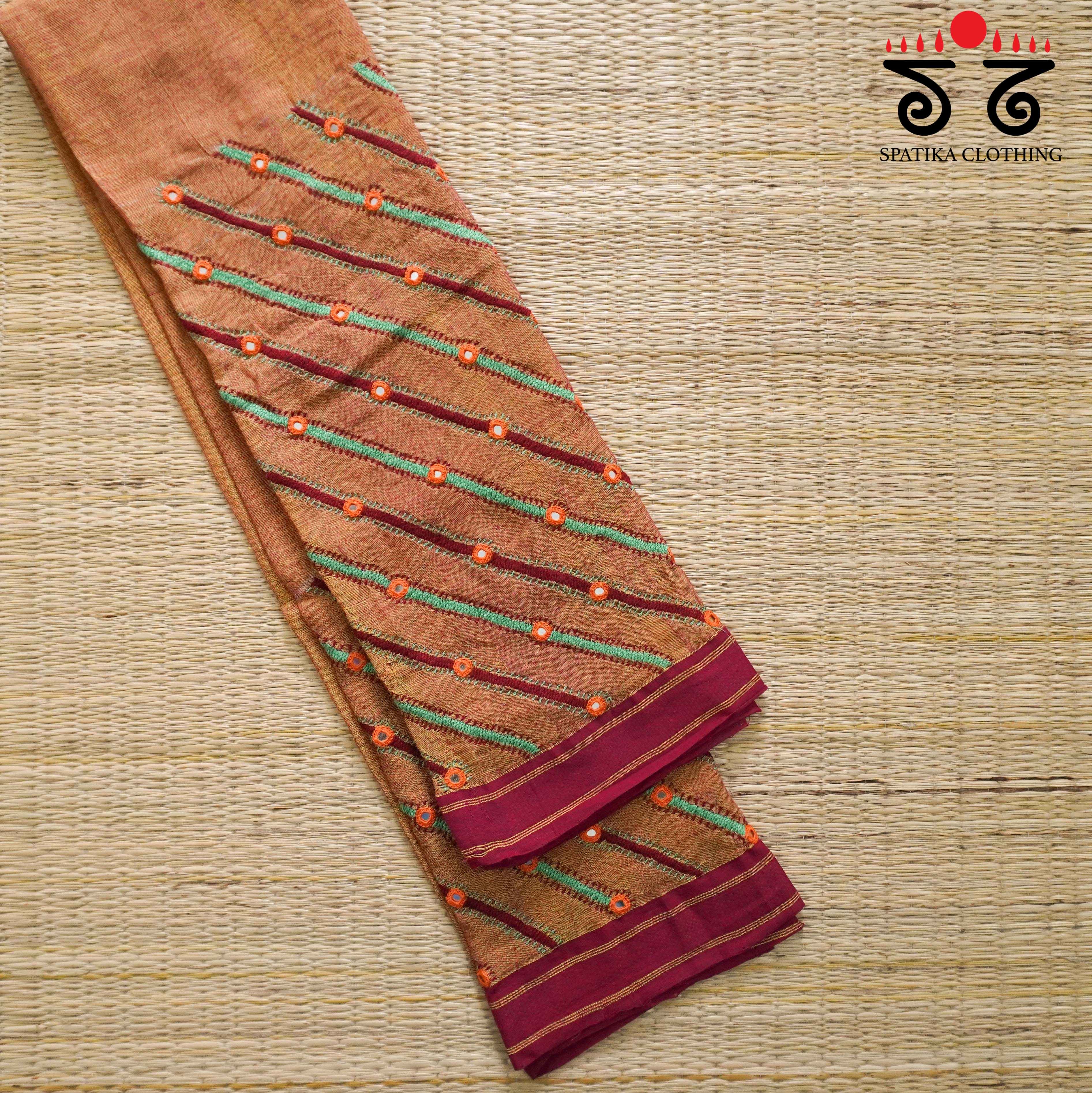 Banjara Hand Embroidered Andhra Cotton Blouse Fabric