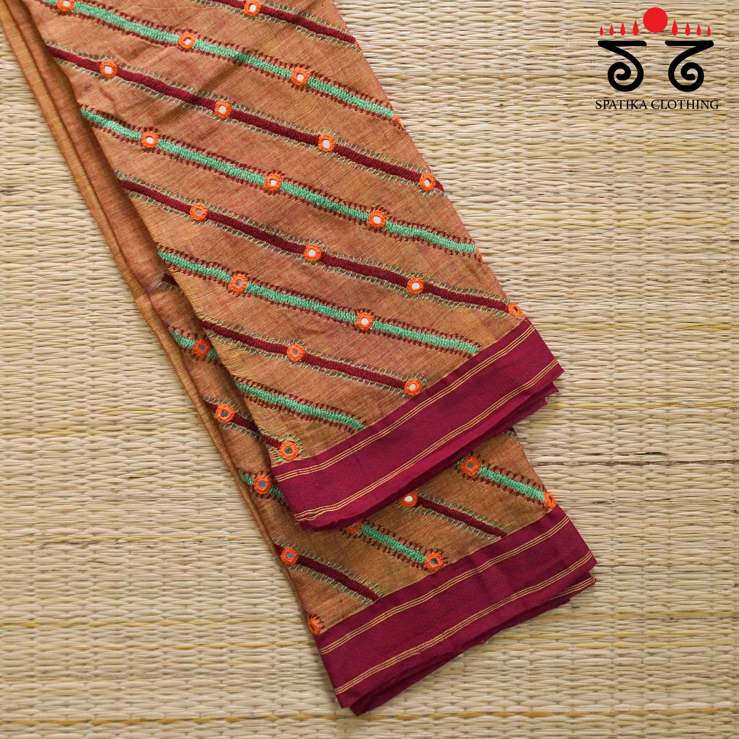 Banjara Hand Embroidered Andhra Cotton Blouse Fabric