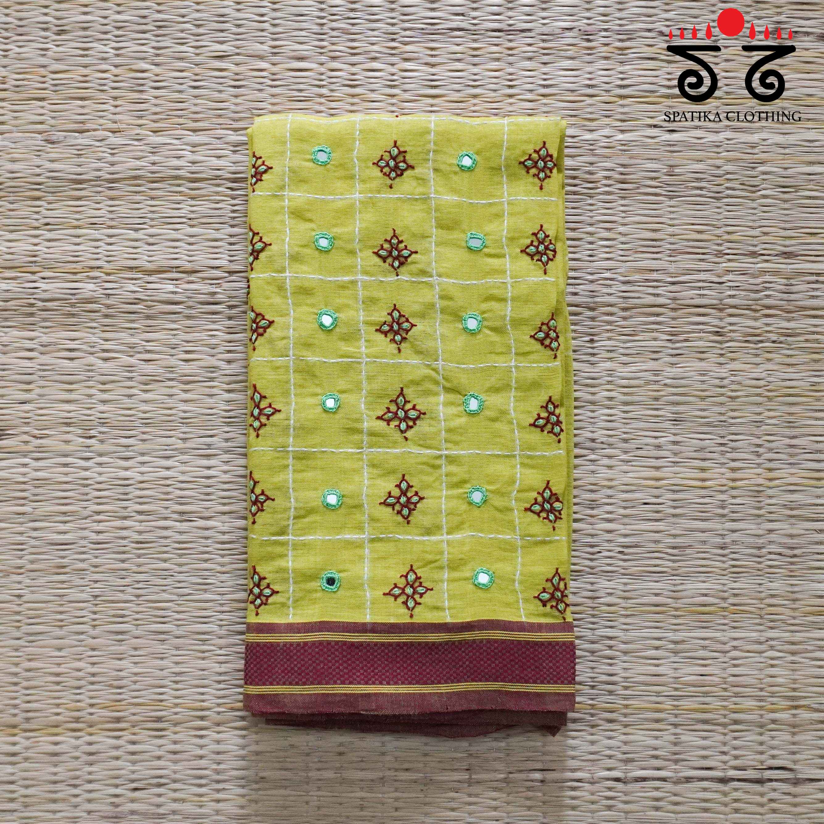 Banjara Hand Embroidered Andhra Cotton Blouse Fabric