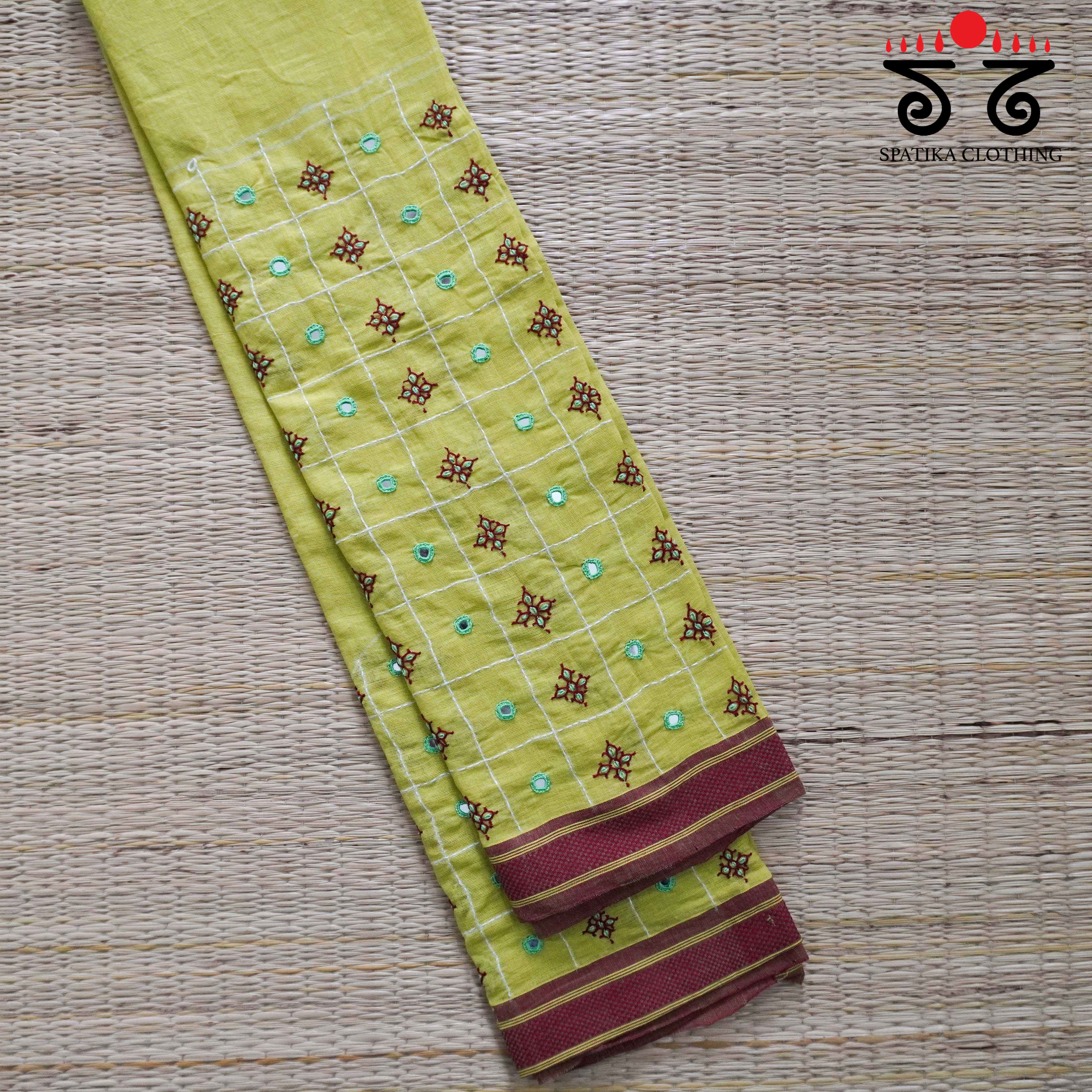 Banjara Hand Embroidered Andhra Cotton Blouse Fabric