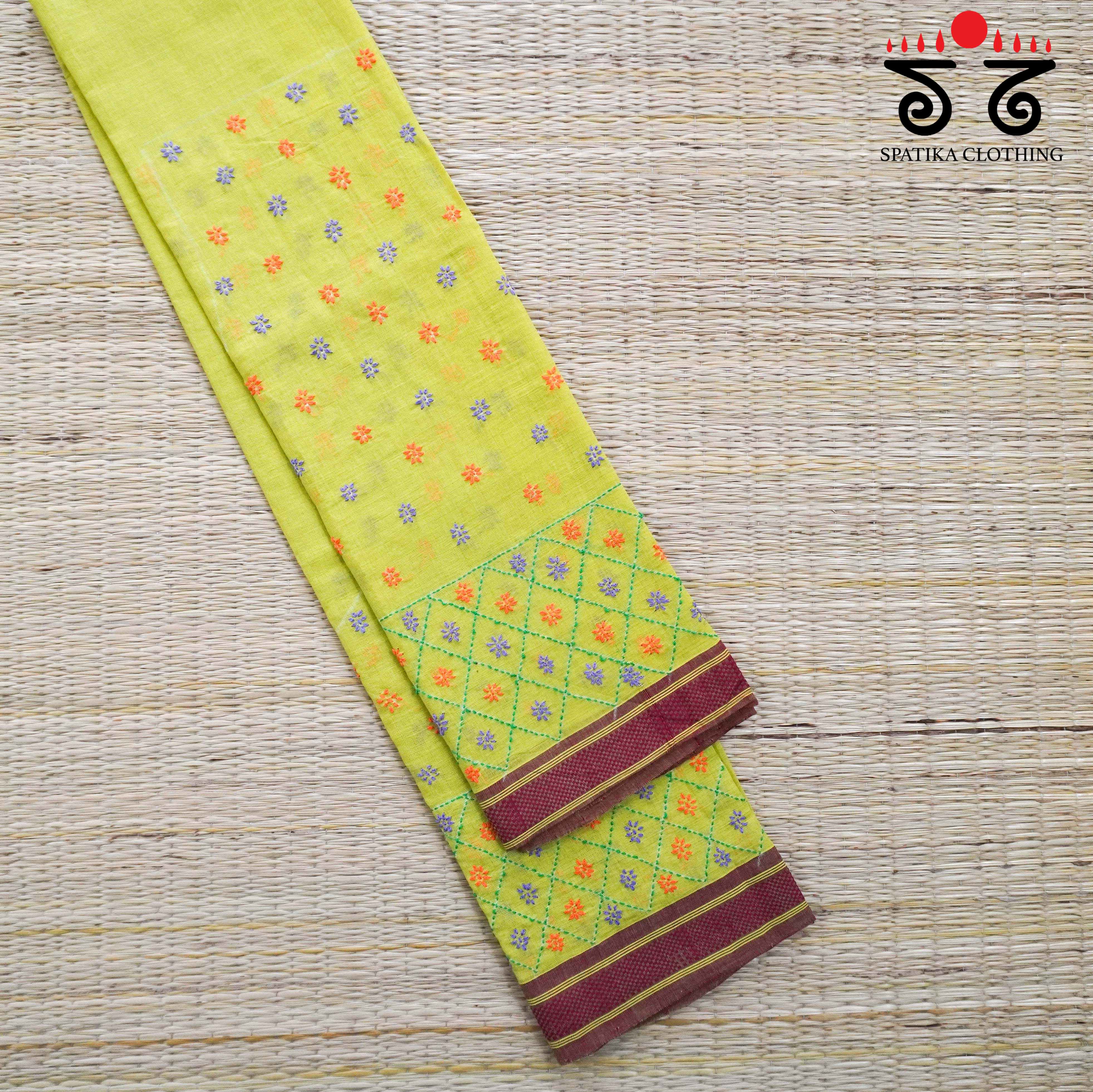 Banjara Hand Embroidered Andhra Cotton Blouse Fabric