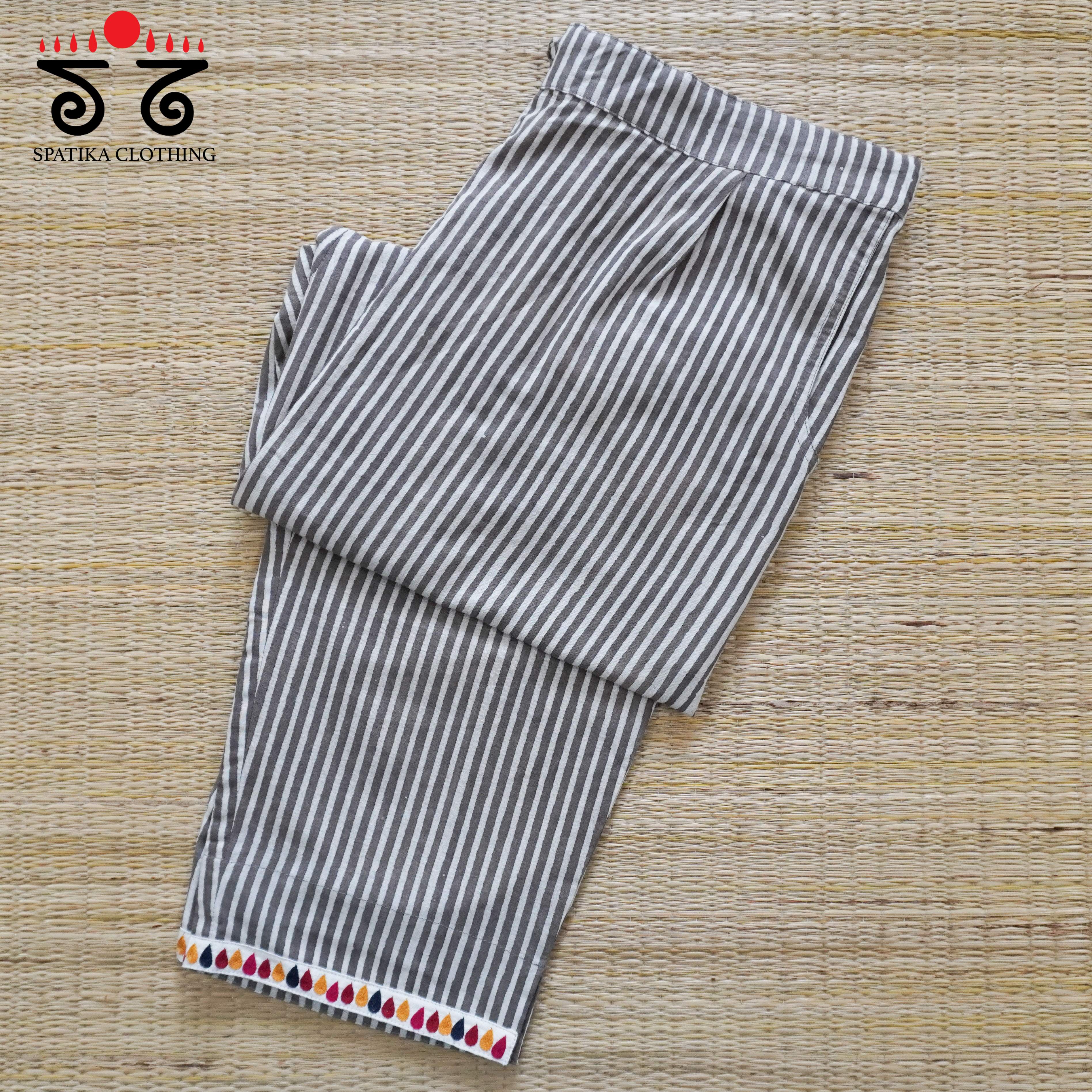 Hand Embroidered Ajrak Women's Pant