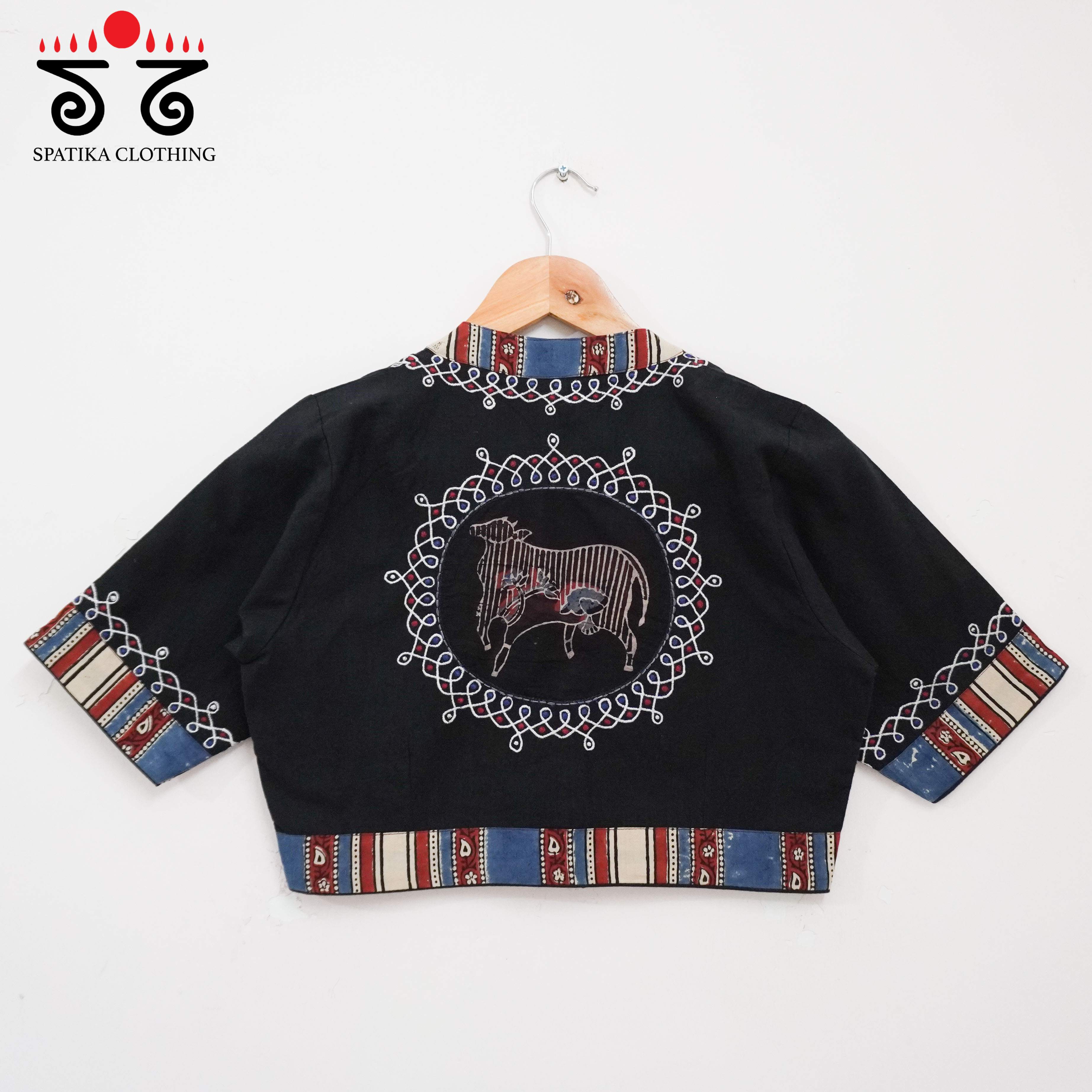 The Pichwai Cow - Kolam Handcrafted Blouse